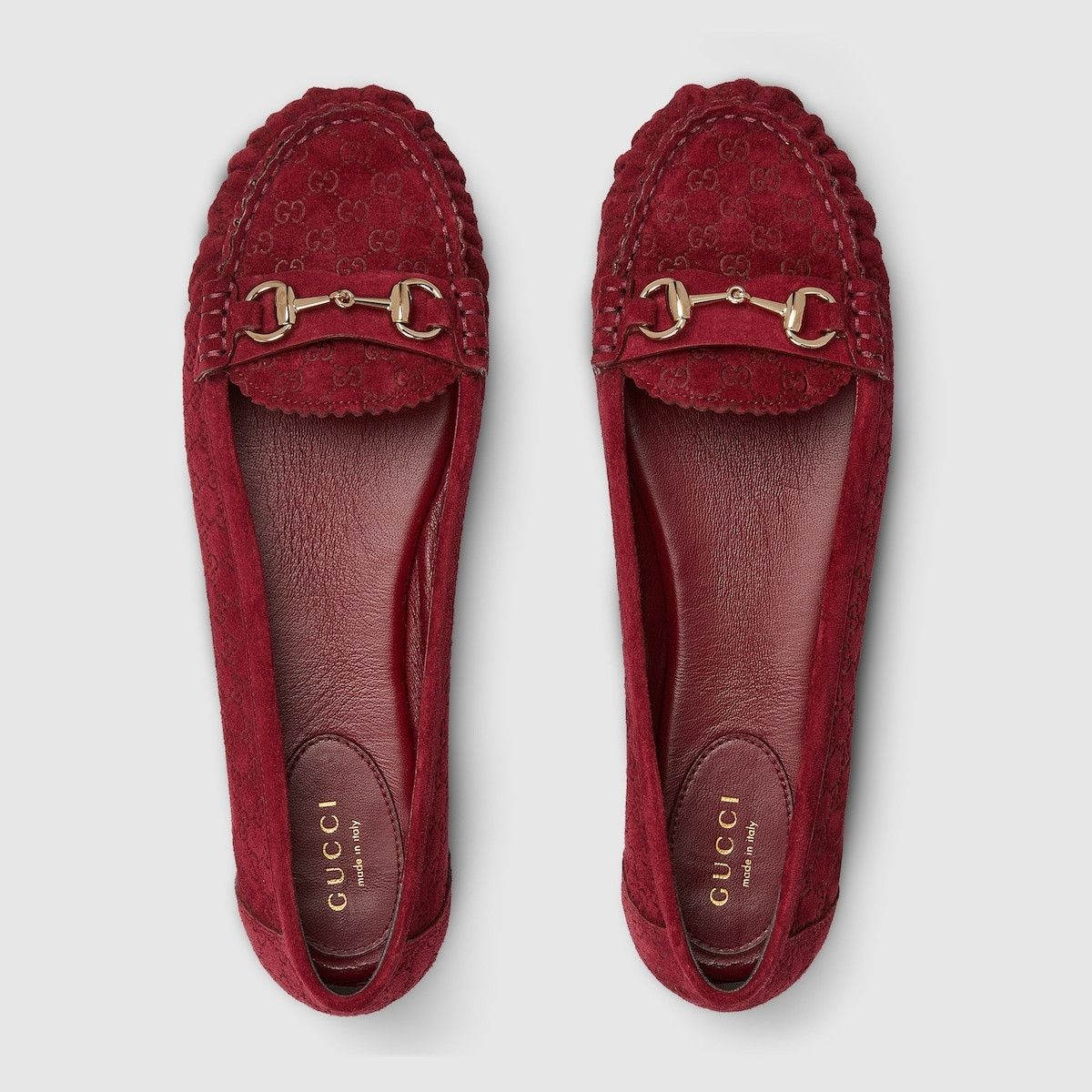 Gucci oc11z1025 Ballet Flats With Horsebit in Rosso Ancora Red Size US 10 / IT 40 - 5 Thumbnail