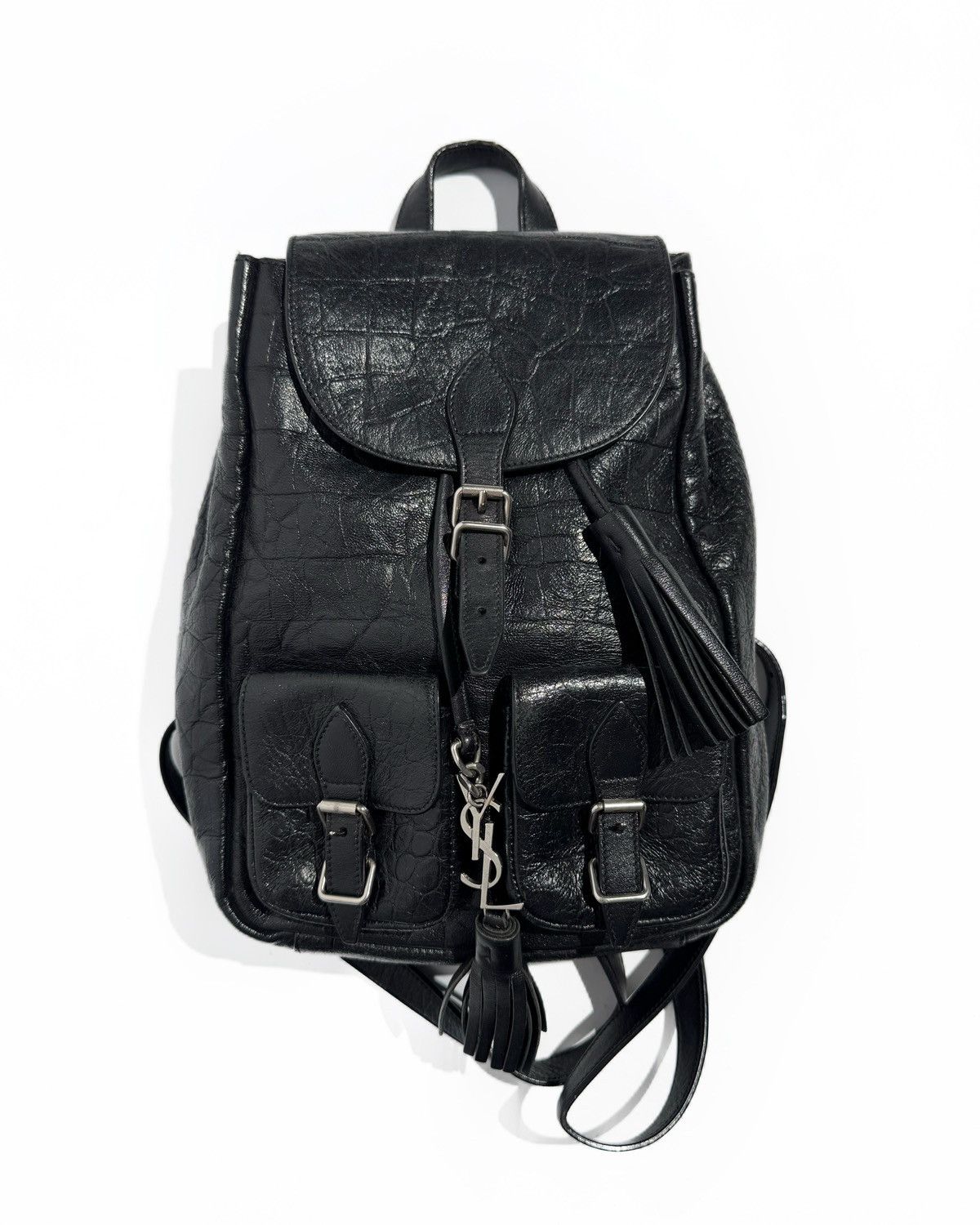 SS16 Saint Laurent Crocodile Leather Festival Backpack