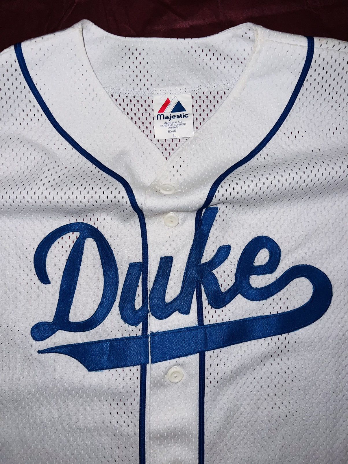 Majestic VINTAGE DUKE UNIVERSITY BASEBALL JERSEY Size US L / EU 52-54 / 3 - 16 Thumbnail