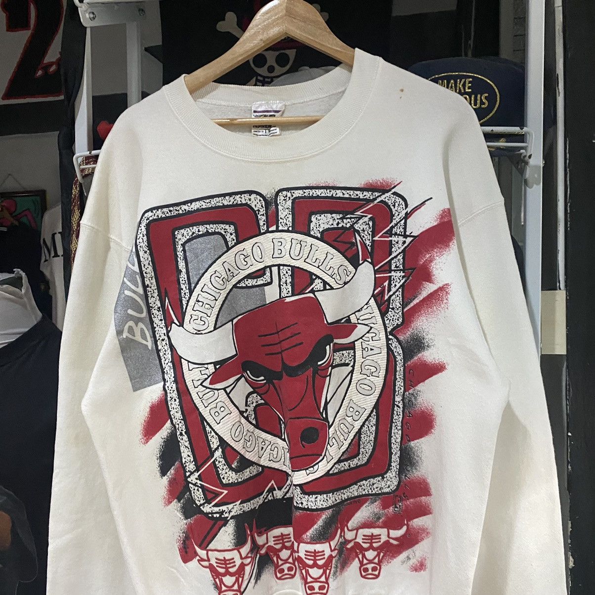 NBA × Vintage Vintage 90’s Chicago Bulls CRAYON DESIGN By Magic Johnson Size US L / EU 52-54 / 3 - 3 Thumbnail