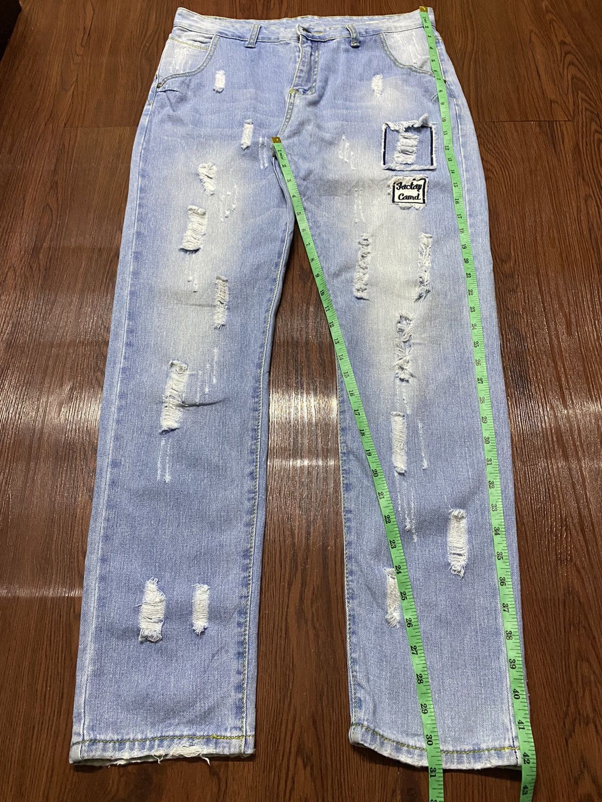 Japanese Brand Vintage Japanese Brands Distressed Patched Jeans Size US 34 / EU 50 - 12 Thumbnail