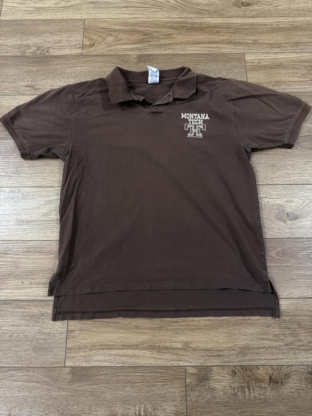 Russell Athletic Vintage Montana Tech Brown Polo Russell Athletic 90s Y2K Size US L / EU 52-54 / 3 - 1 Thumbnail