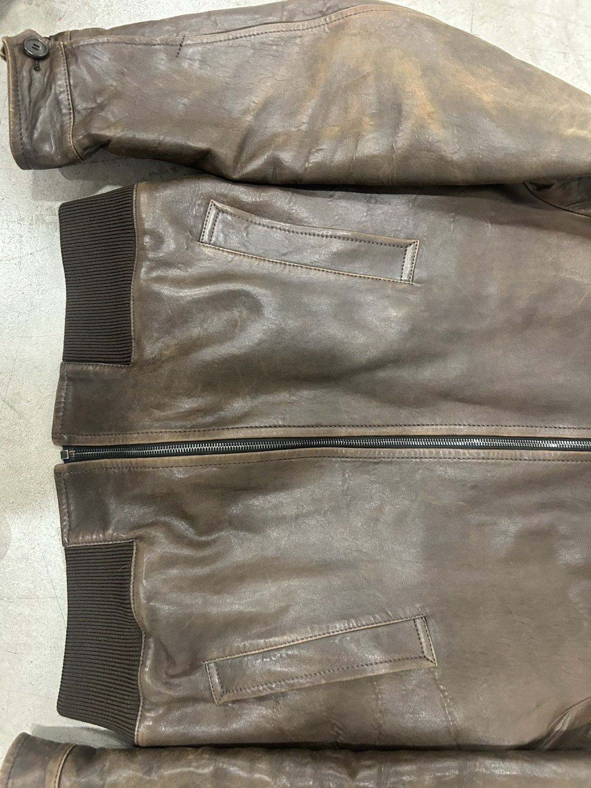 Prada Prada Brown Racer Leather Bomber / Jacket [Used - Size 46] Size US L / EU 52-54 / 3 - 7 Thumbnail