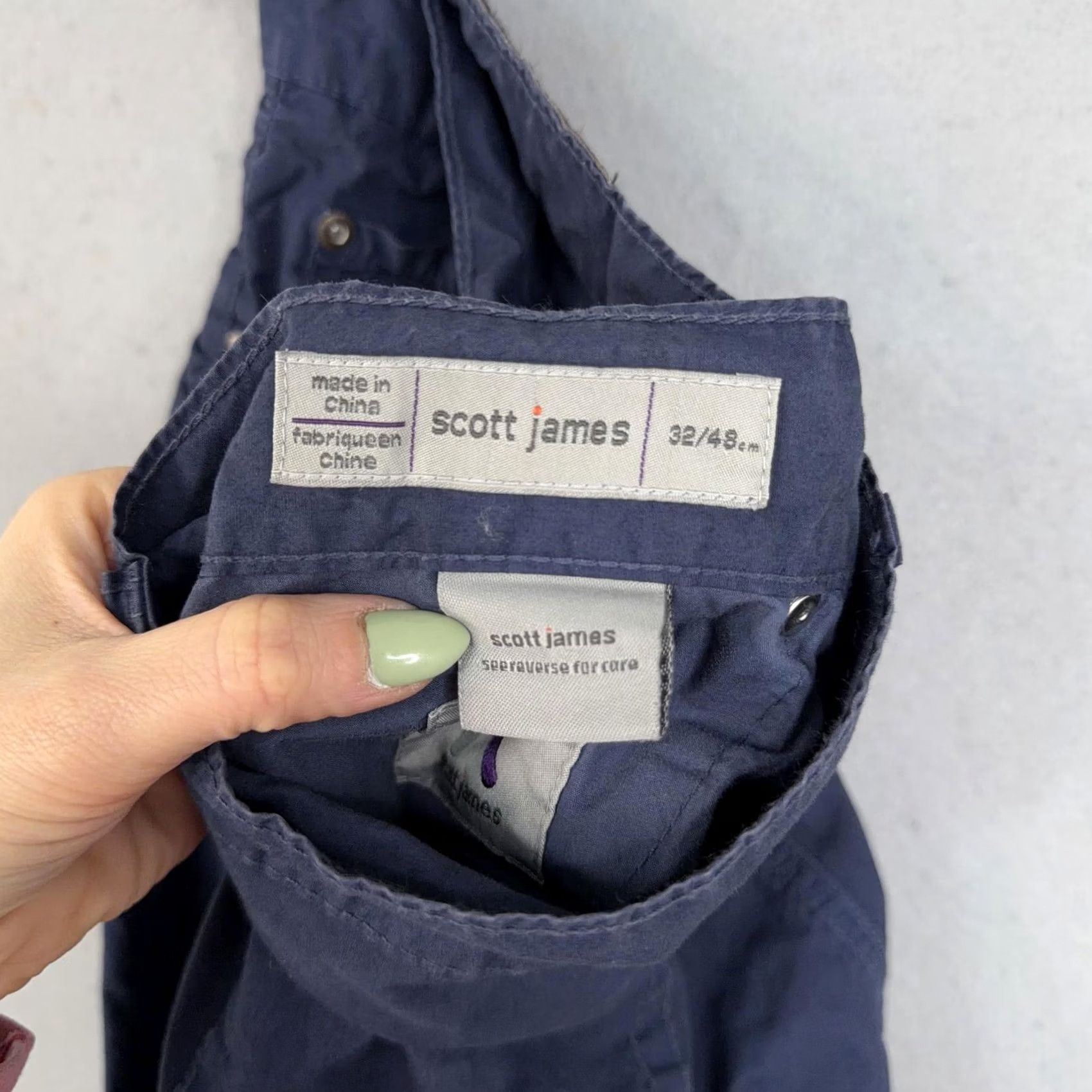 Vintage Scott James Pants Mens 32 Blue Cotton Chino 5 Pocket Lightweight Cropped Size US 32 / EU 48 - 3 Thumbnail