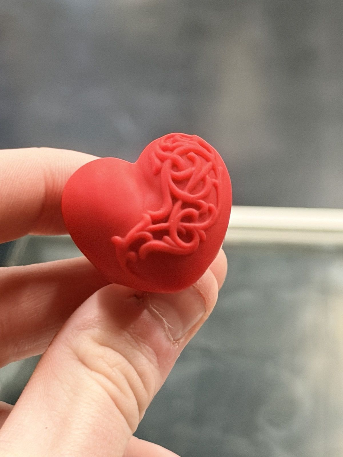 Chrome Hearts Chrome hearts silicone red heart floral ring Size ONE SIZE - 2 Thumbnail