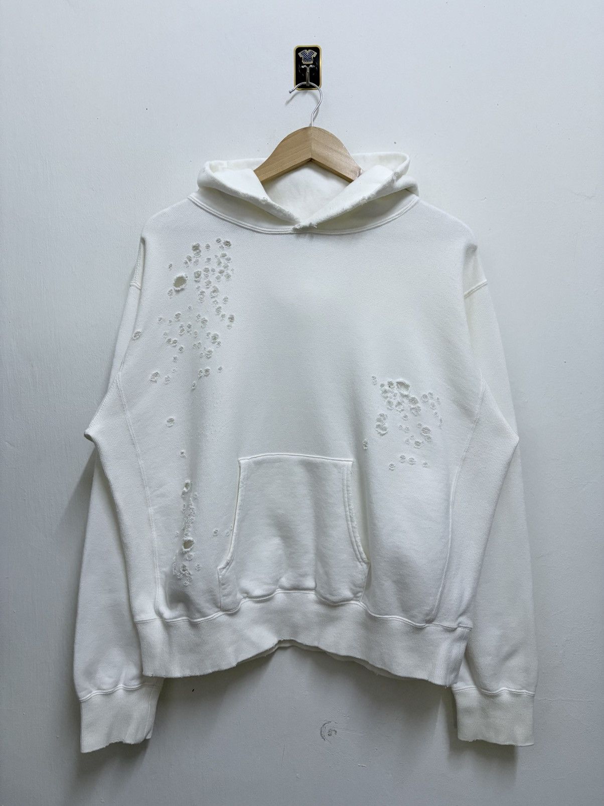 Sophnet. SS17 Sophnet. Off-White Style Distress Hoodie Size US M / EU 48-50 / 2 - 1 Thumbnail