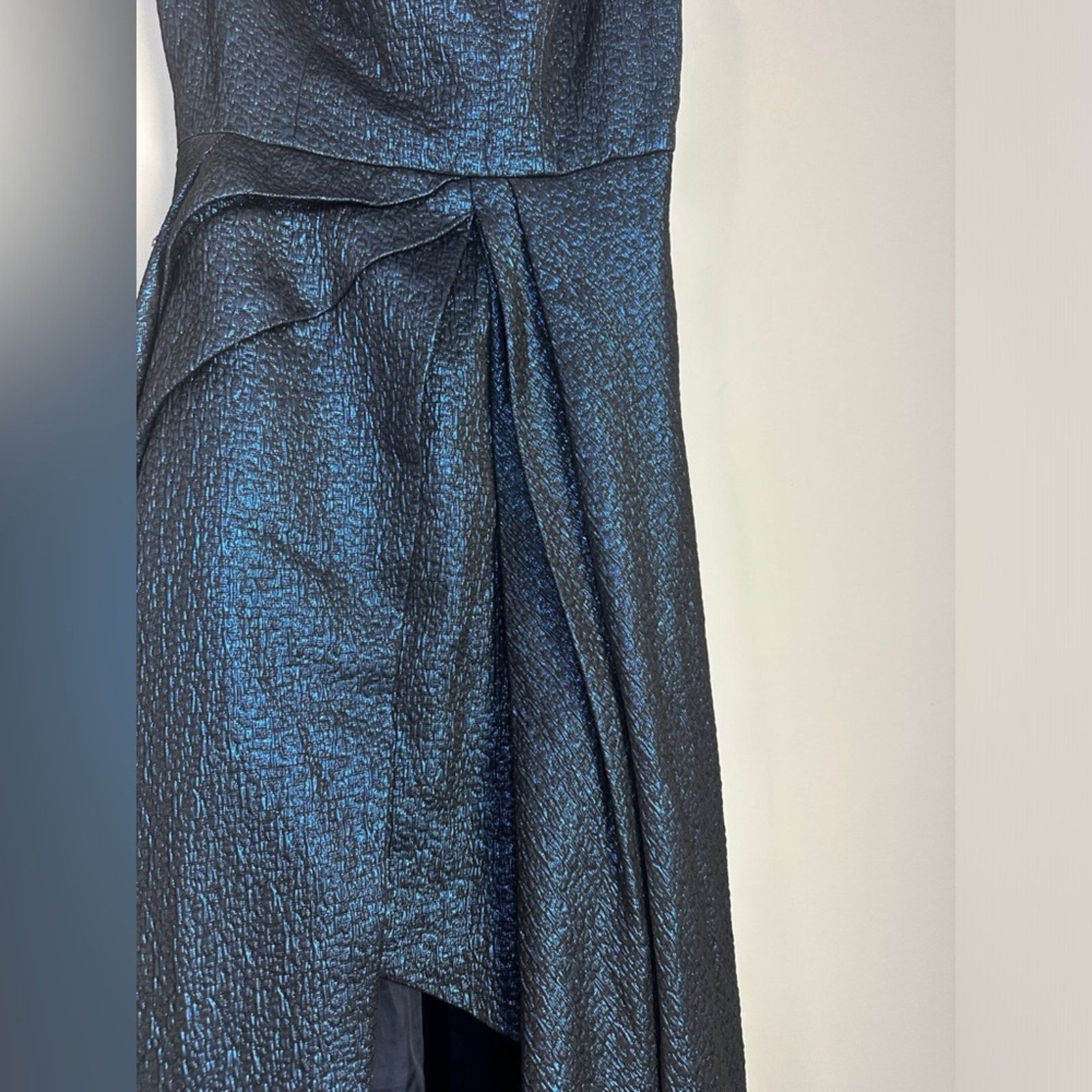Monique Lhuillier MONIQUE LHUILLIER Navy Gown One Shoulder High Low Size 4 Size S / US 4 / IT 40 - 8 Thumbnail