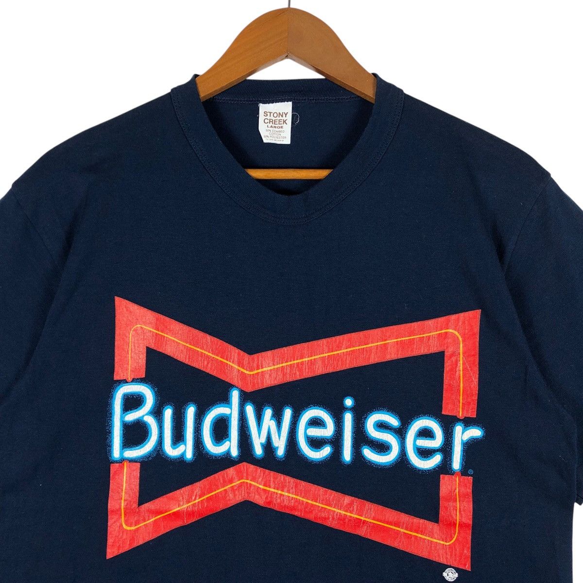 Budweiser BUDWEISER Vintage Neon Print Design T-Shirt Size US S / EU 44-46 / 1 - 3 Thumbnail