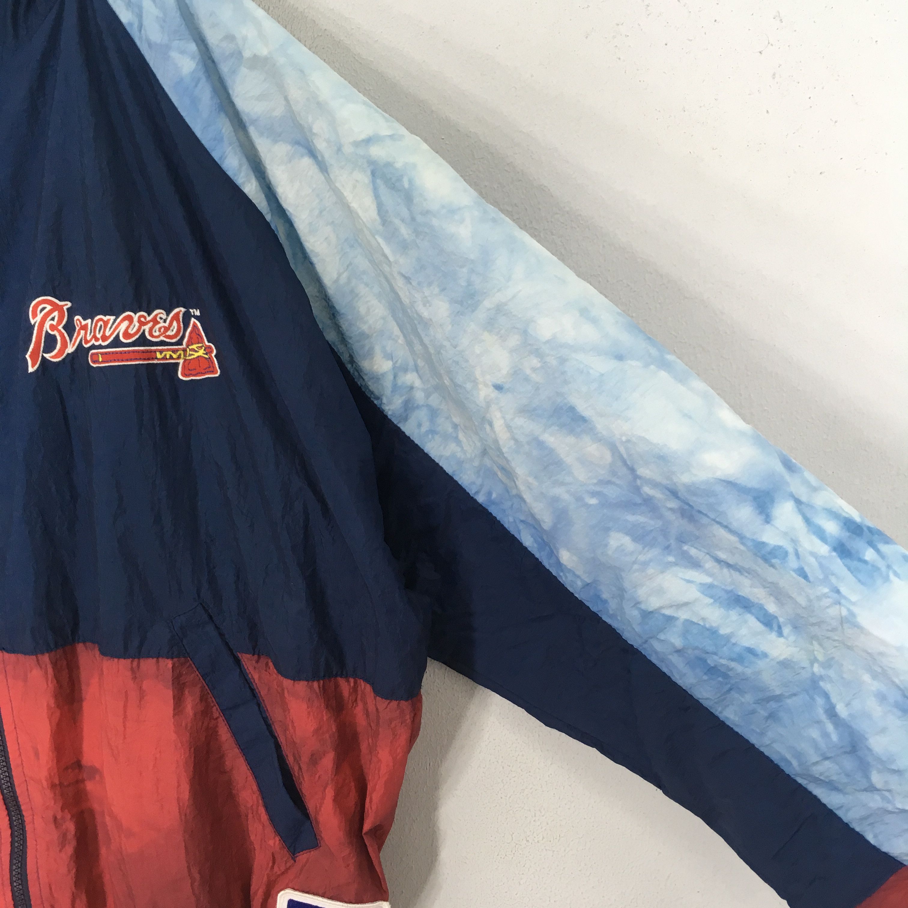 MLB Vintage 90's Atlanta Braves MLB Distressed Jacket Size US L / EU 52-54 / 3 - 11 Thumbnail