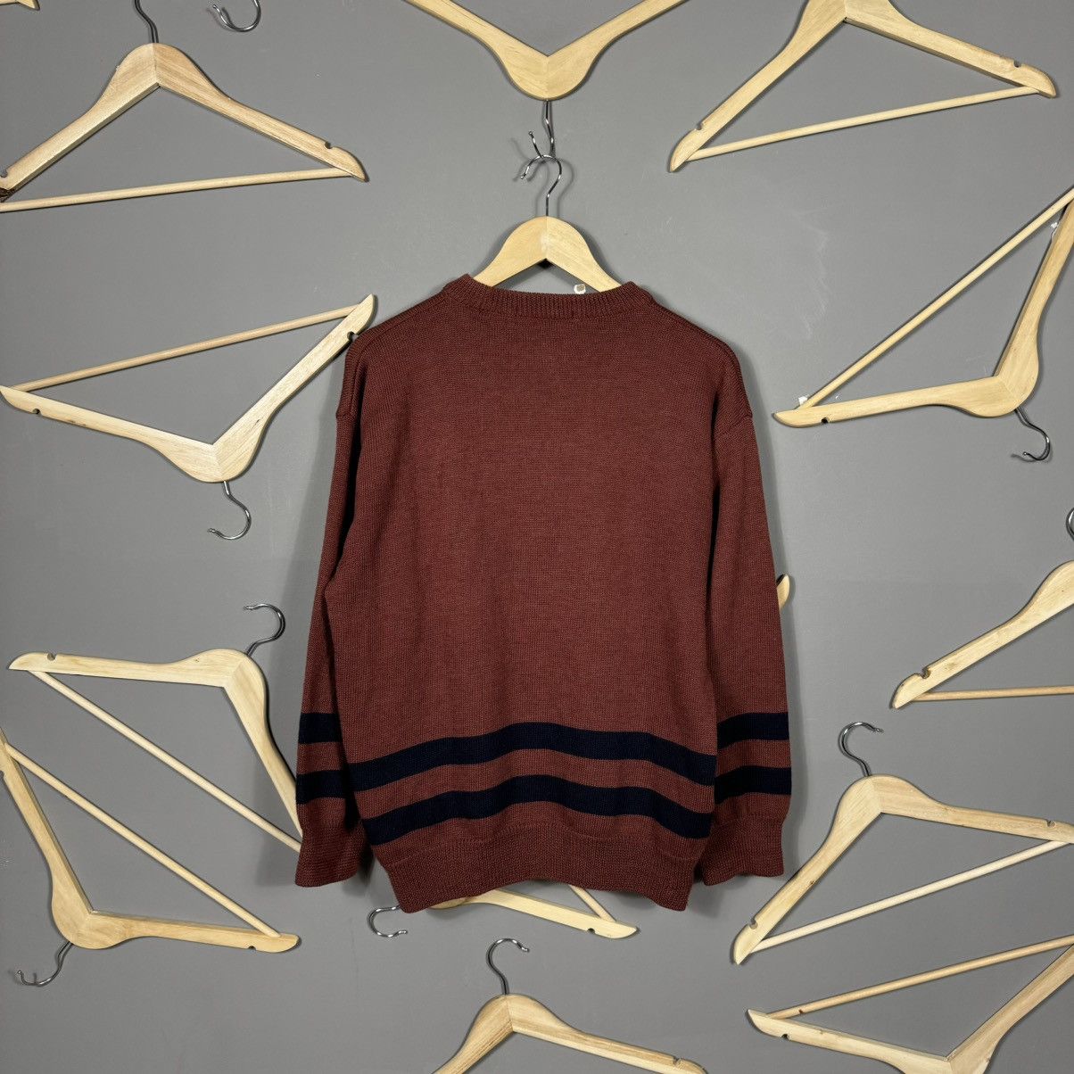 Burberry Vintage 80s Burberrys Golf Pure Wool Sweater Size US M / EU 48-50 / 2 - 7 Thumbnail