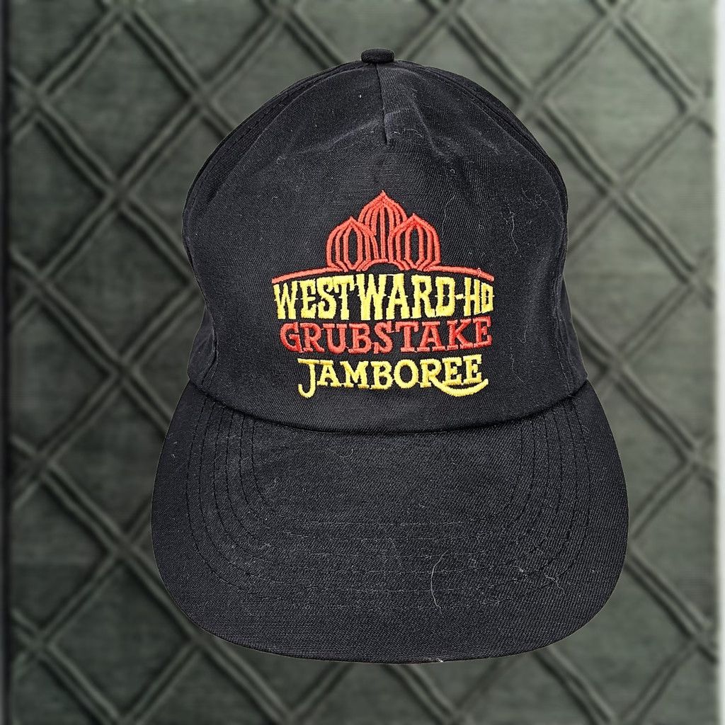 Vintage VINTAGE Mo Money Assoc Hat Cap Snap Back One Size Black Mens Grubstake Jamboree Westward-Ho Grubstake Jamboree Mens Vintage Hat Size ONE SIZE - 1 Thumbnail