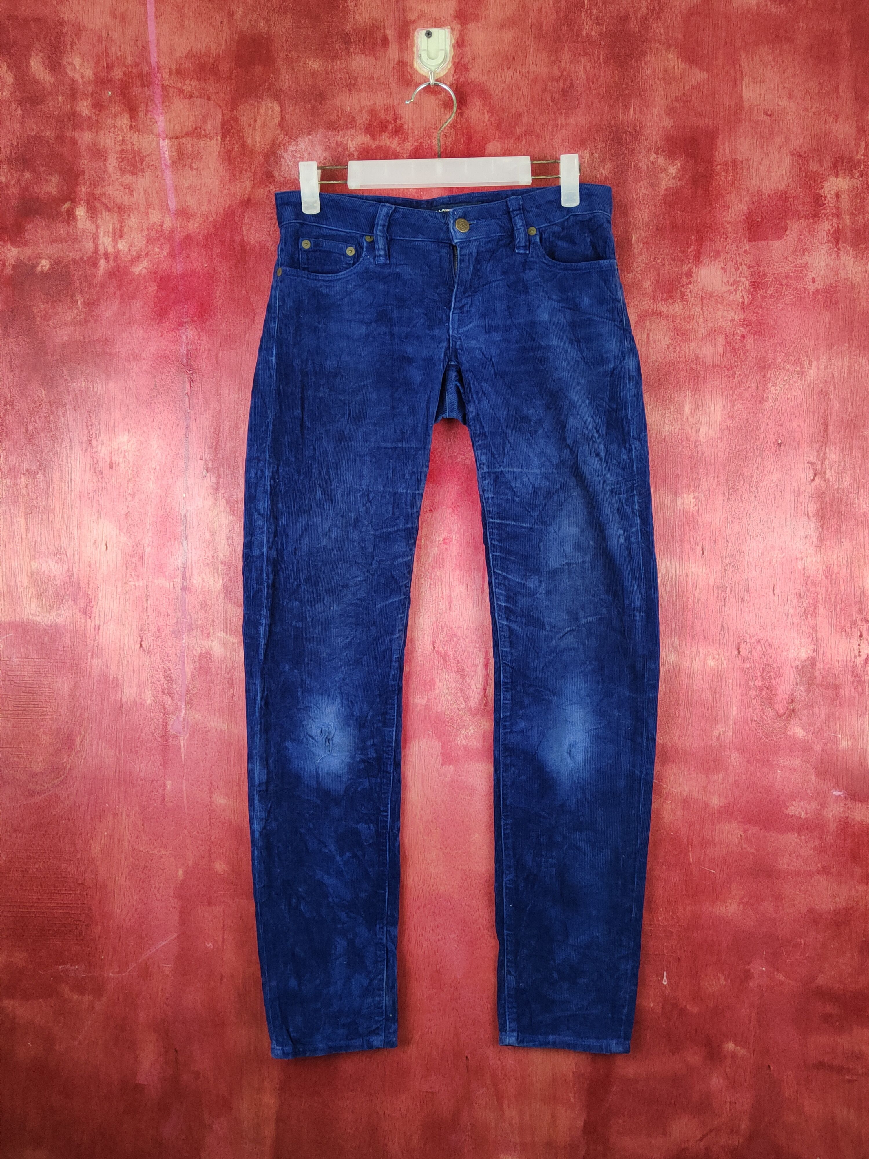 Japanese Brand Ralph Lauren Sport Blue streetwear Corduroy Pants #S1794 Size 25" / US 0 / IT 36 - 1 Thumbnail