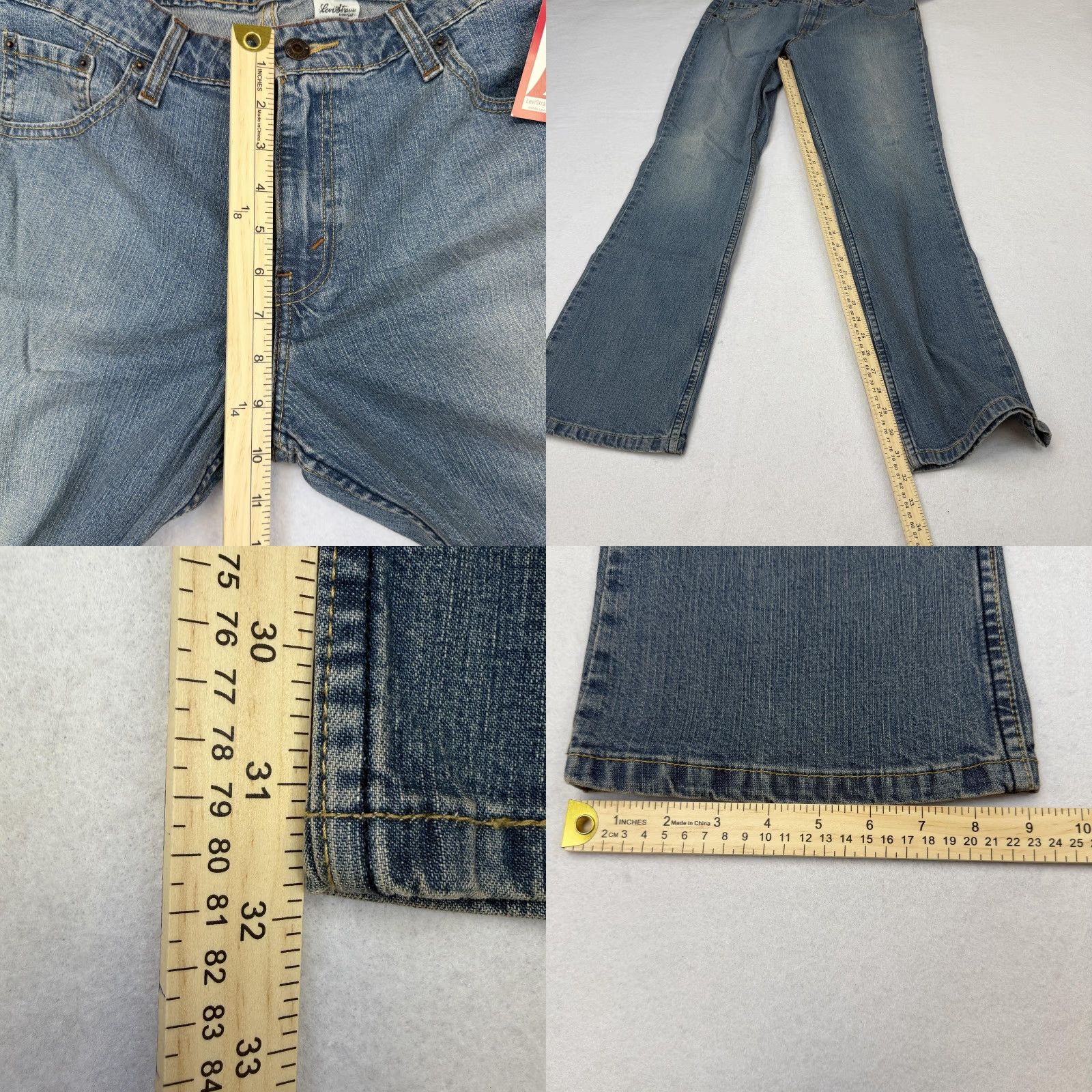 Vintage Levi Strauss Signature Jeans Womens 12 Blue Slim Bootcut Stretch 34x32 NWT Size 34" / US 12 / IT 48 - 8 Thumbnail