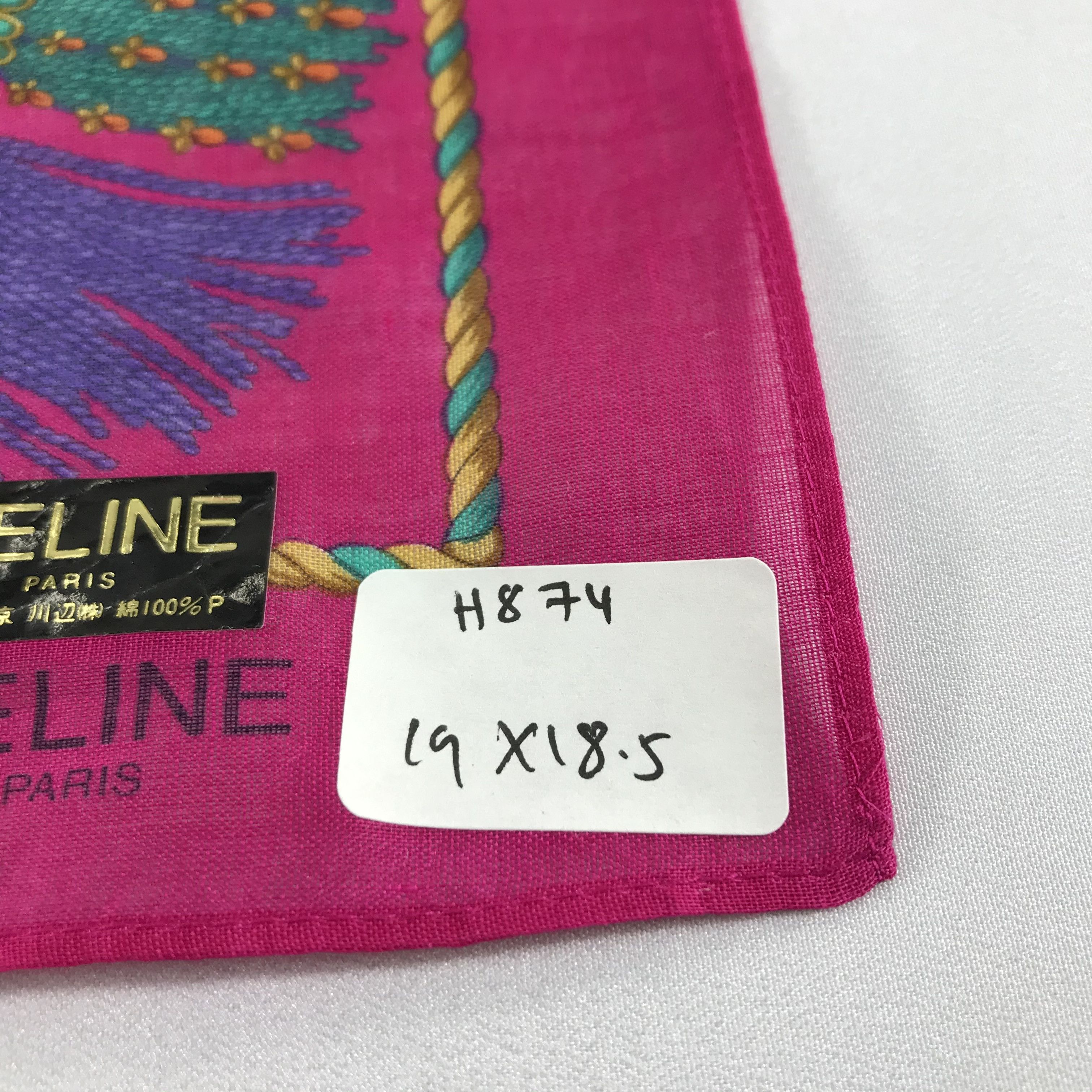 Celine Celine Luxury Handkerchief Neckerchief Bandana H874 Size ONE SIZE - 5 Thumbnail