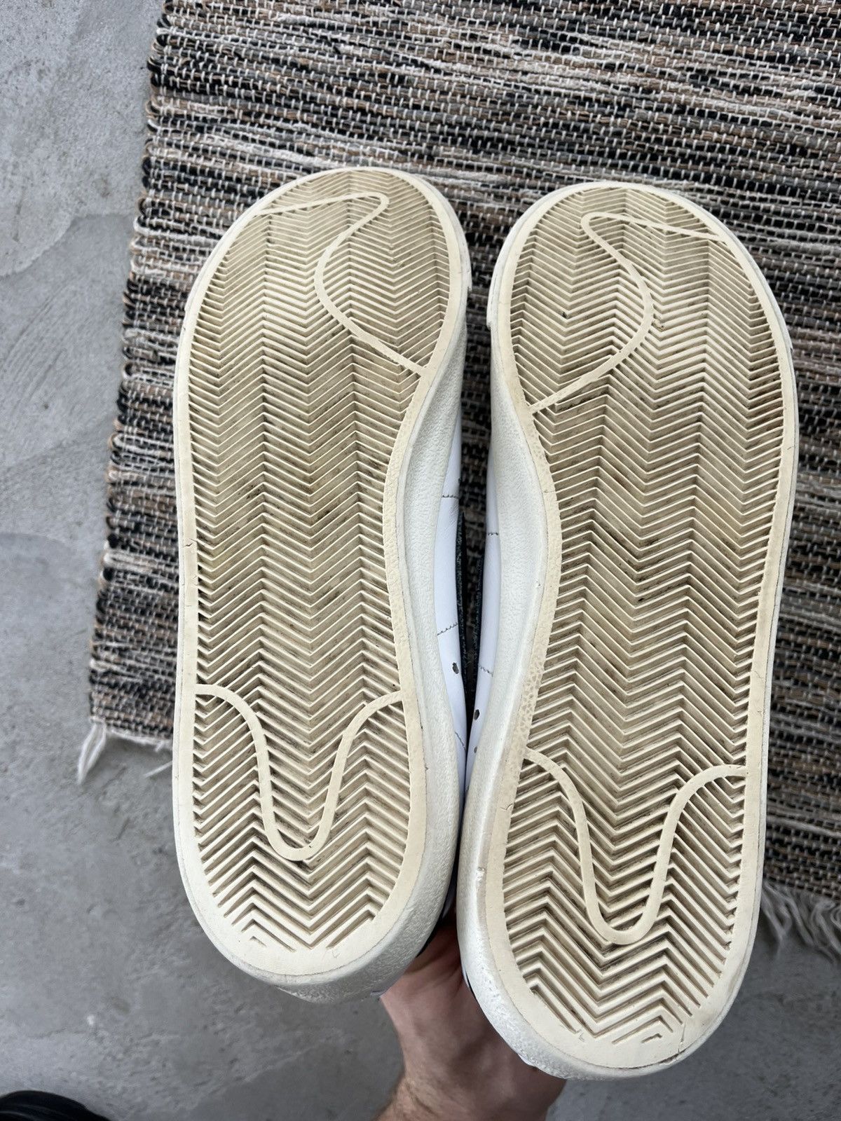 Nike Vintage Nike Blazer White Leather Sk8 Mid Sneakers y2K new Size US 10.5 / EU 43-44 - 16 Thumbnail