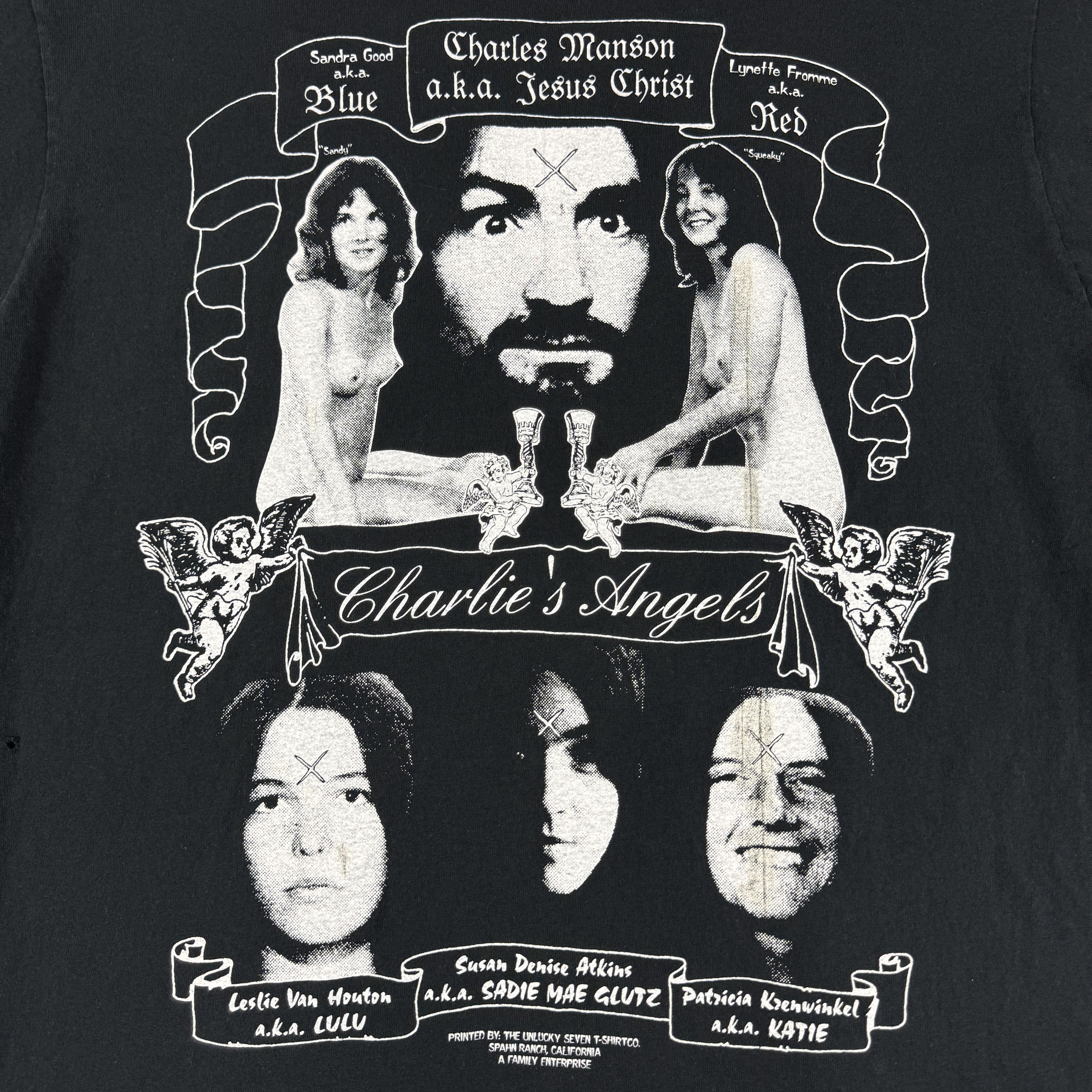 Vintage Vintage 90s Charles Manson & Charlie's Angel Shirt Size US XL / EU 56 / 4 - 3 Thumbnail