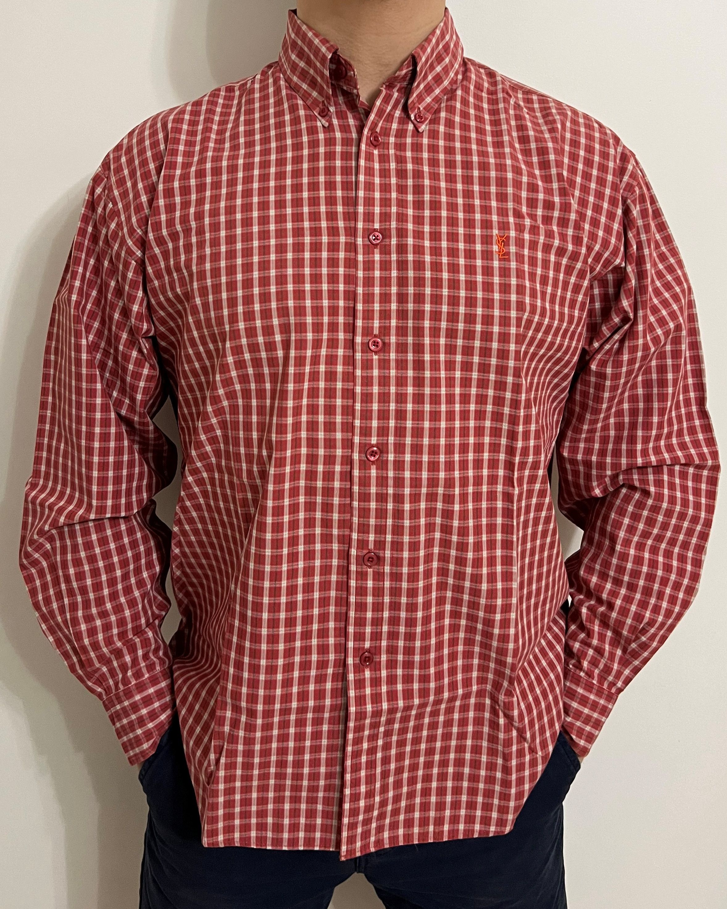 Yves Saint Laurent VINTAGE Y2K YSL YVES SAINT LAURENT SHIRT Size US L / EU 52-54 / 3 - 1 Thumbnail