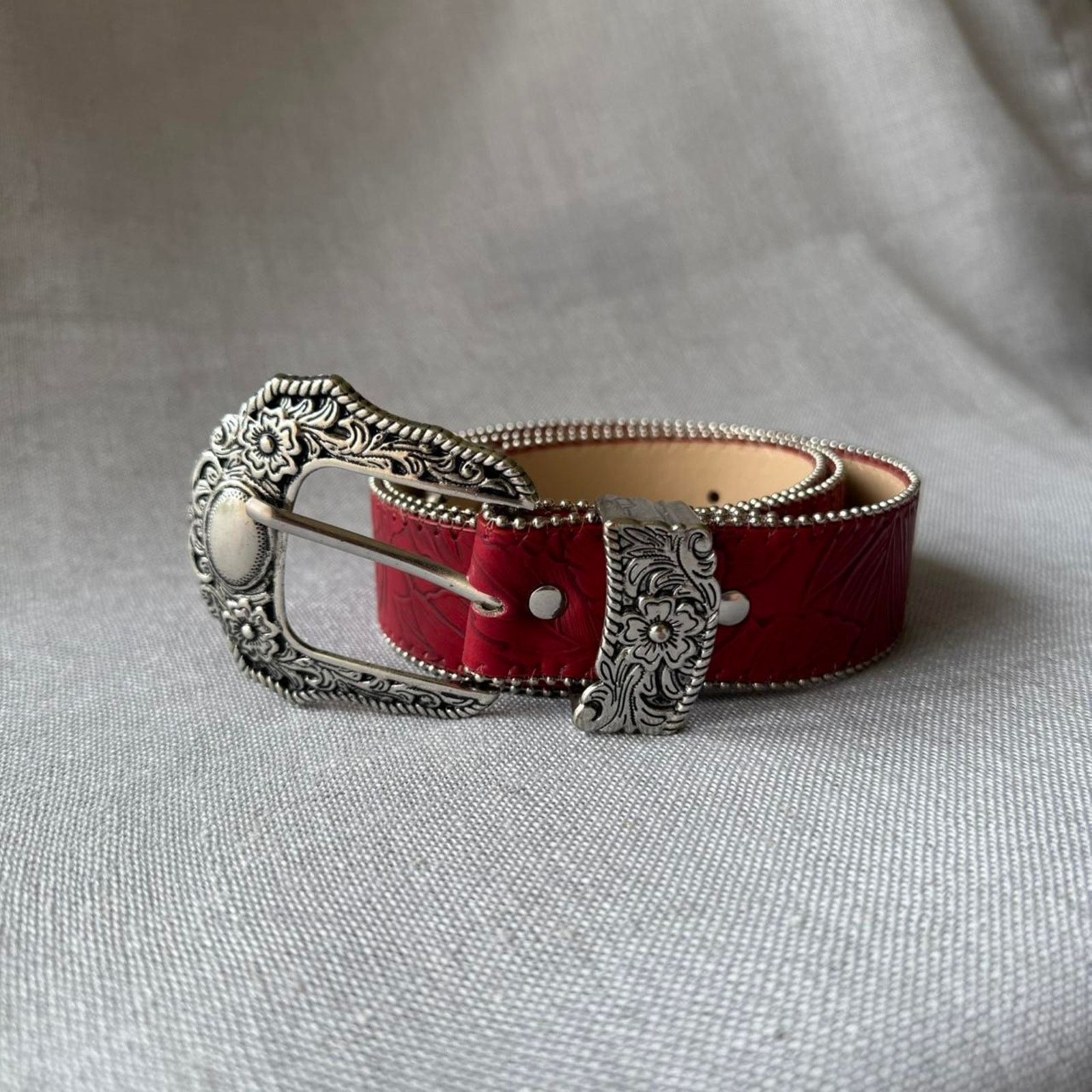 Other Red floral engraved western WMNS1 Size ONE SIZE - 6 Thumbnail