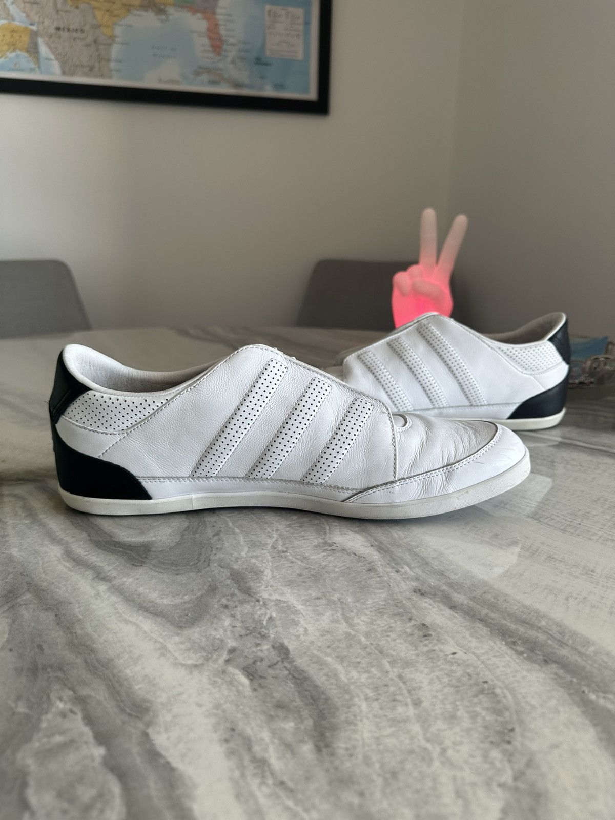 Y-3 Adidas Y-3 by Yohji Yamamoto Honja Low Sneakers White Black Size US 12 / EU 45 - 5 Thumbnail