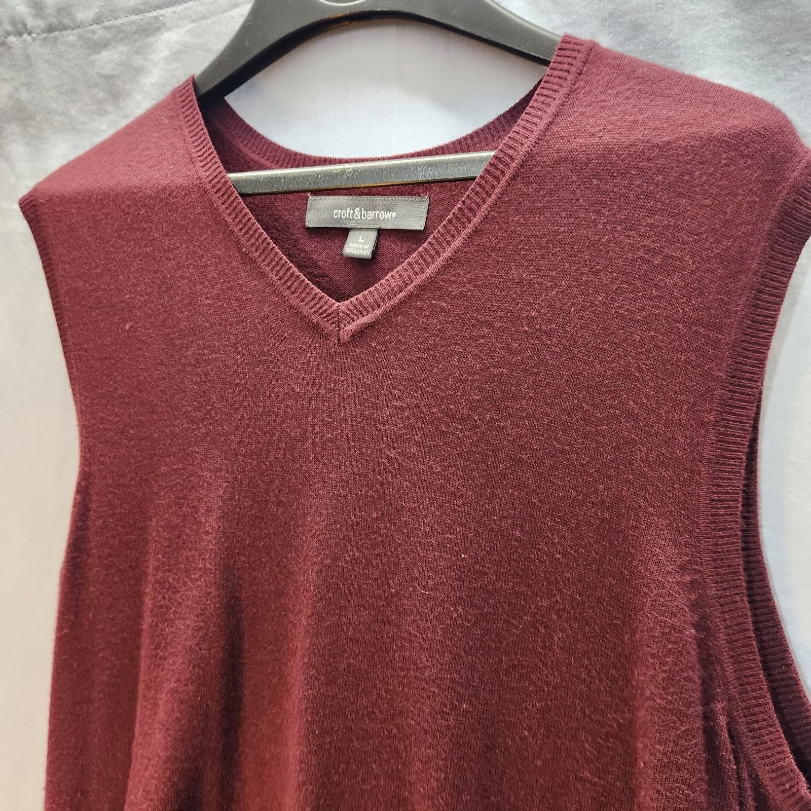 Croft & Barrow Croft And Barrow Sweater Vest Burgundy Mens Size Large Size US L / EU 52-54 / 3 - 2 Thumbnail