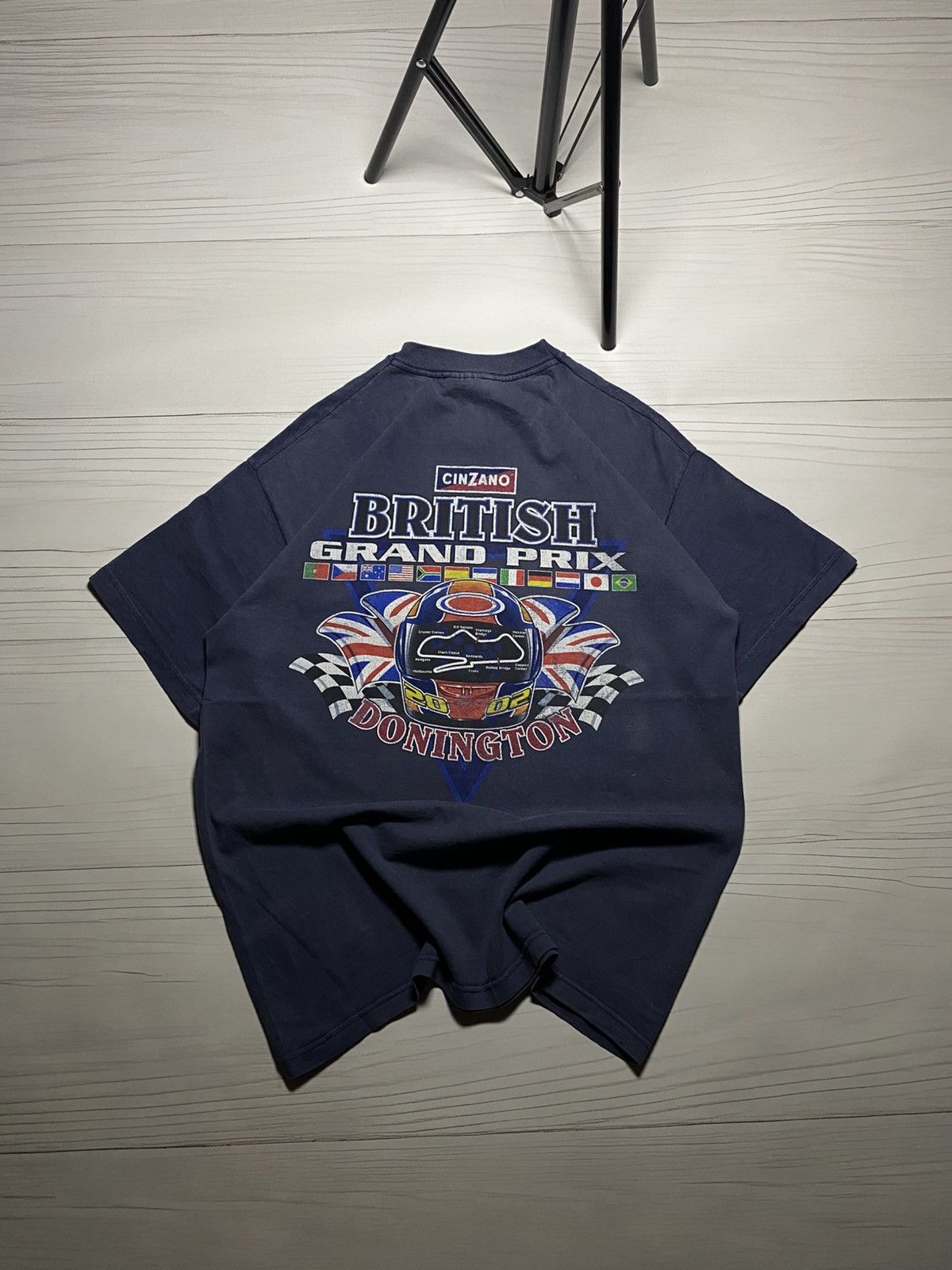 Vintage Vintage British Grand Prix 2002 motorcycle faded t shirt Size US L / EU 52-54 / 3 - 2 Thumbnail