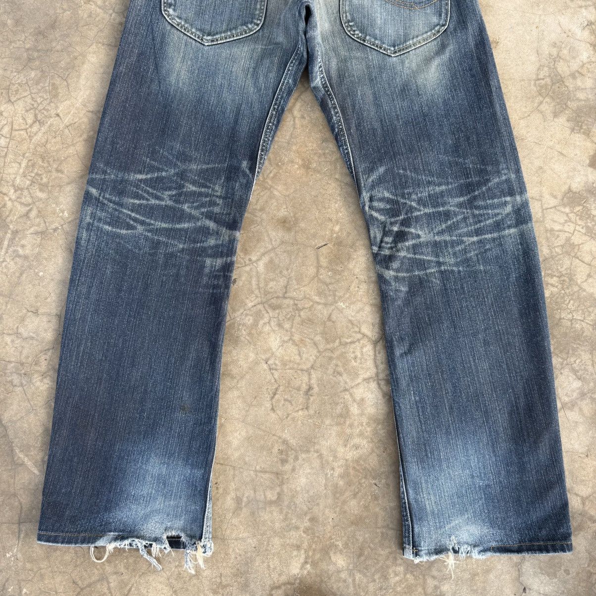 Lee W32x31.5 Vintage Lee Cowboy Twist Leg Ripped Denim Jean Pant Size US 32 / EU 48 - 12 Thumbnail