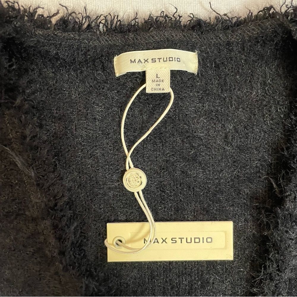 Other NWT New $138 Max Studio Fur Black Vest With Pockets Size L Size L / US 10 / IT 46 - 8 Thumbnail