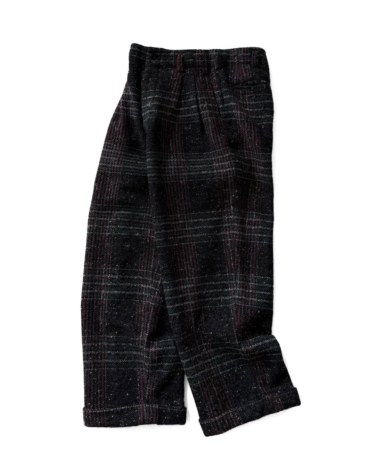 Comme des Garcons Homme 90s COMME des GARÇONS VINTAGE WOOL TWEED PLAID TROUSERS Size US 30 / EU 46 - 6 Thumbnail