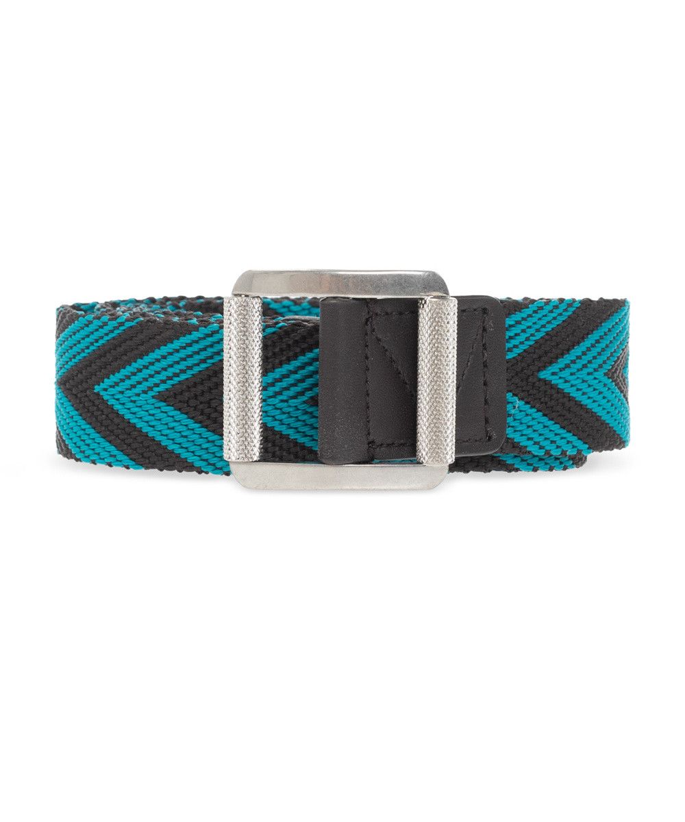 Bottega Veneta BOTTEGA VENETA fondant & blue chevron woven fabric belt 105 Size 40 - 3 Thumbnail