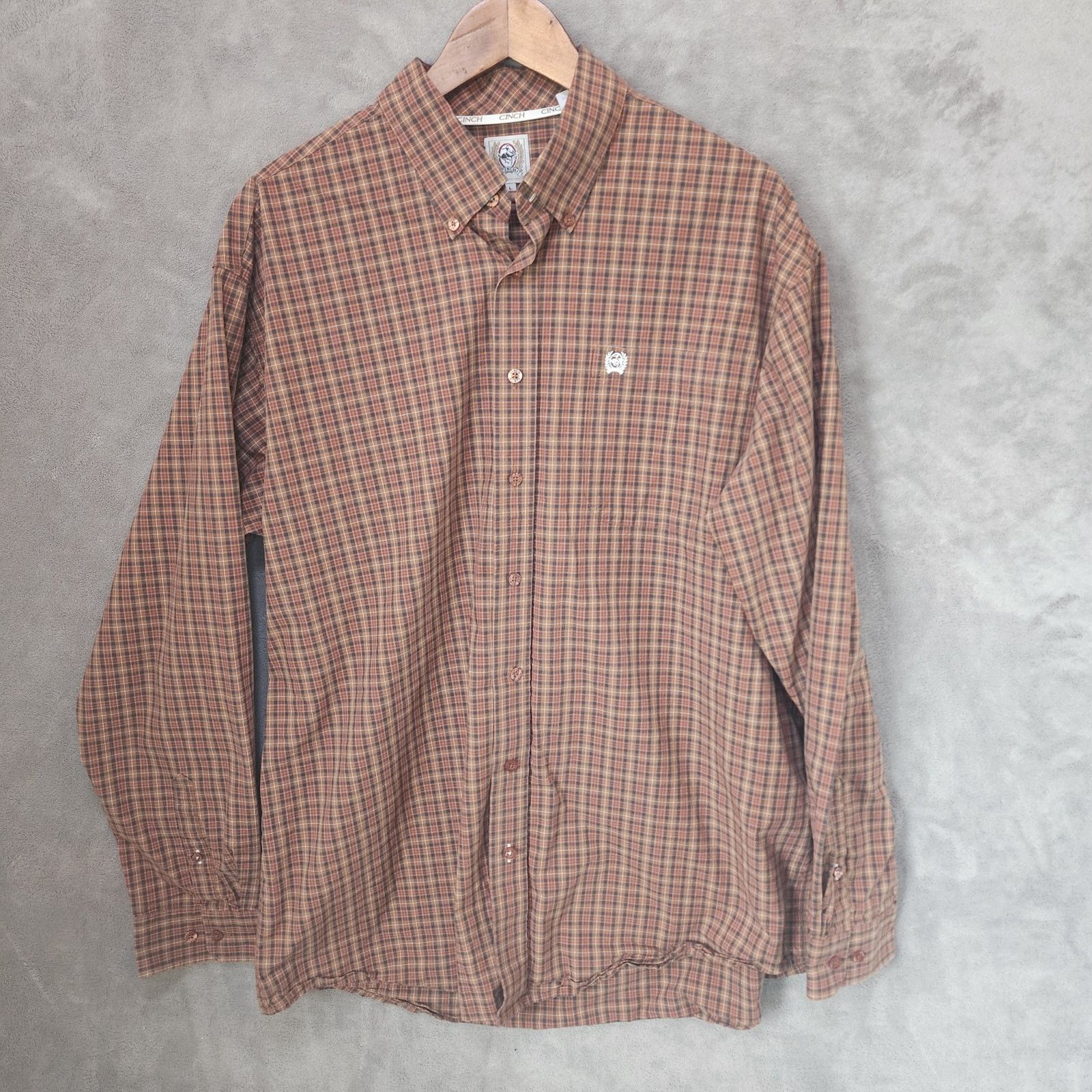 CINCH Cinch Brown Plaid Shirt Men's Large Rodeo Size US L / EU 52-54 / 3 - 1 Thumbnail