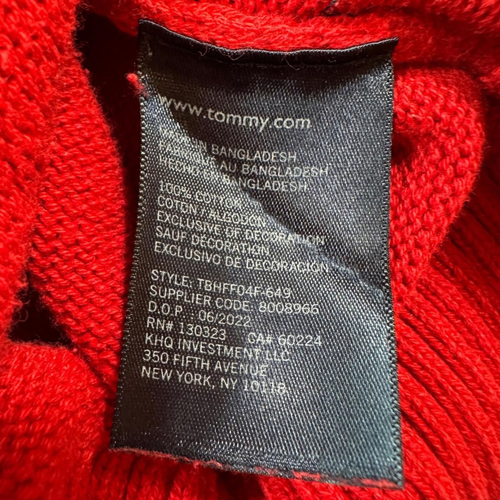 Tommy Hilfiger Tommy Hilfiger Men's Knit Sweater XL Red Quarter 1/4 Zip Size US XL / EU 56 / 4 - 5 Thumbnail