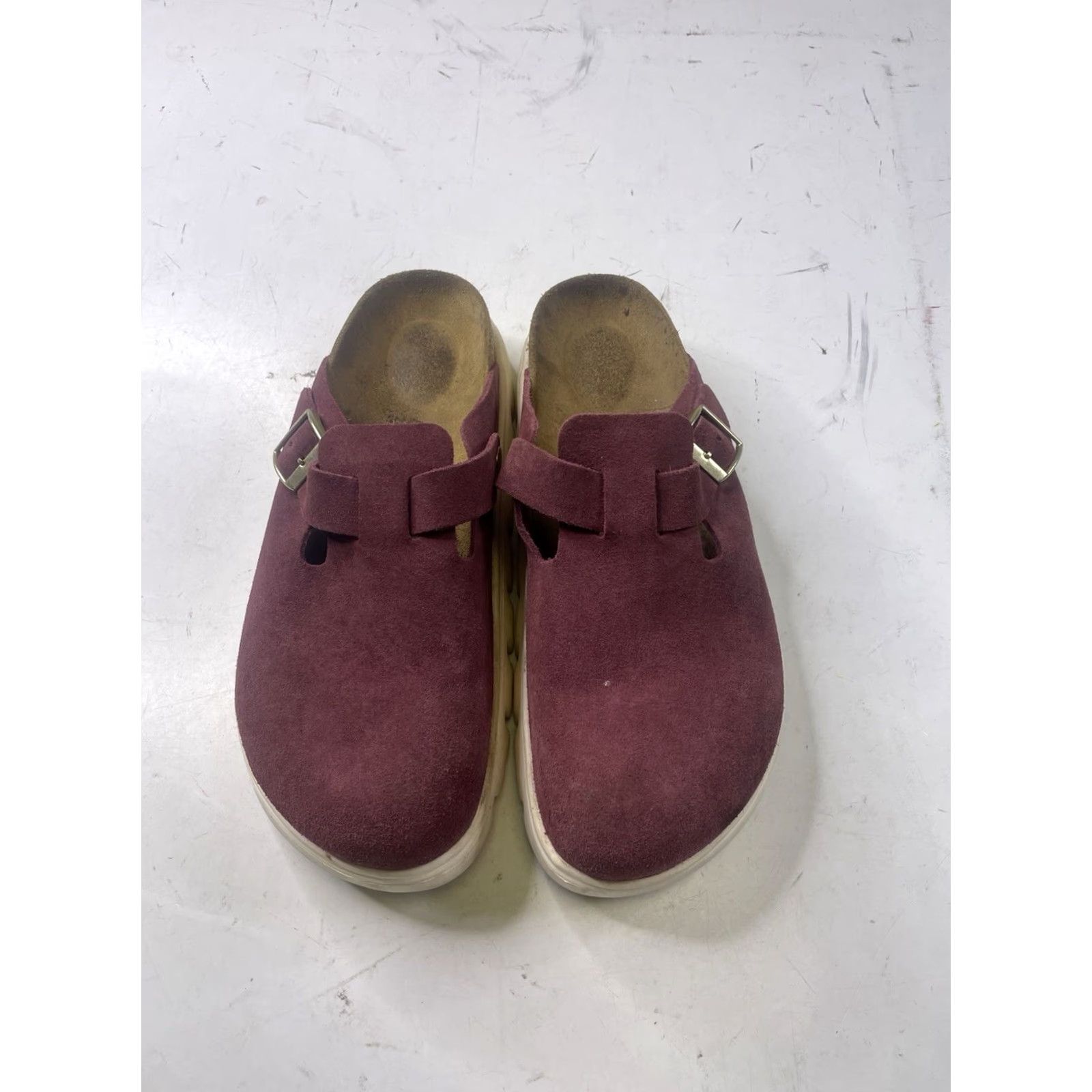Birkenstock Birkenstock Boston Slip-On Sandals Suede Leather Leather Birkenstock Berry 40 US9 Womens Unisex Adults Size US 9 / IT 39 - 2 Thumbnail