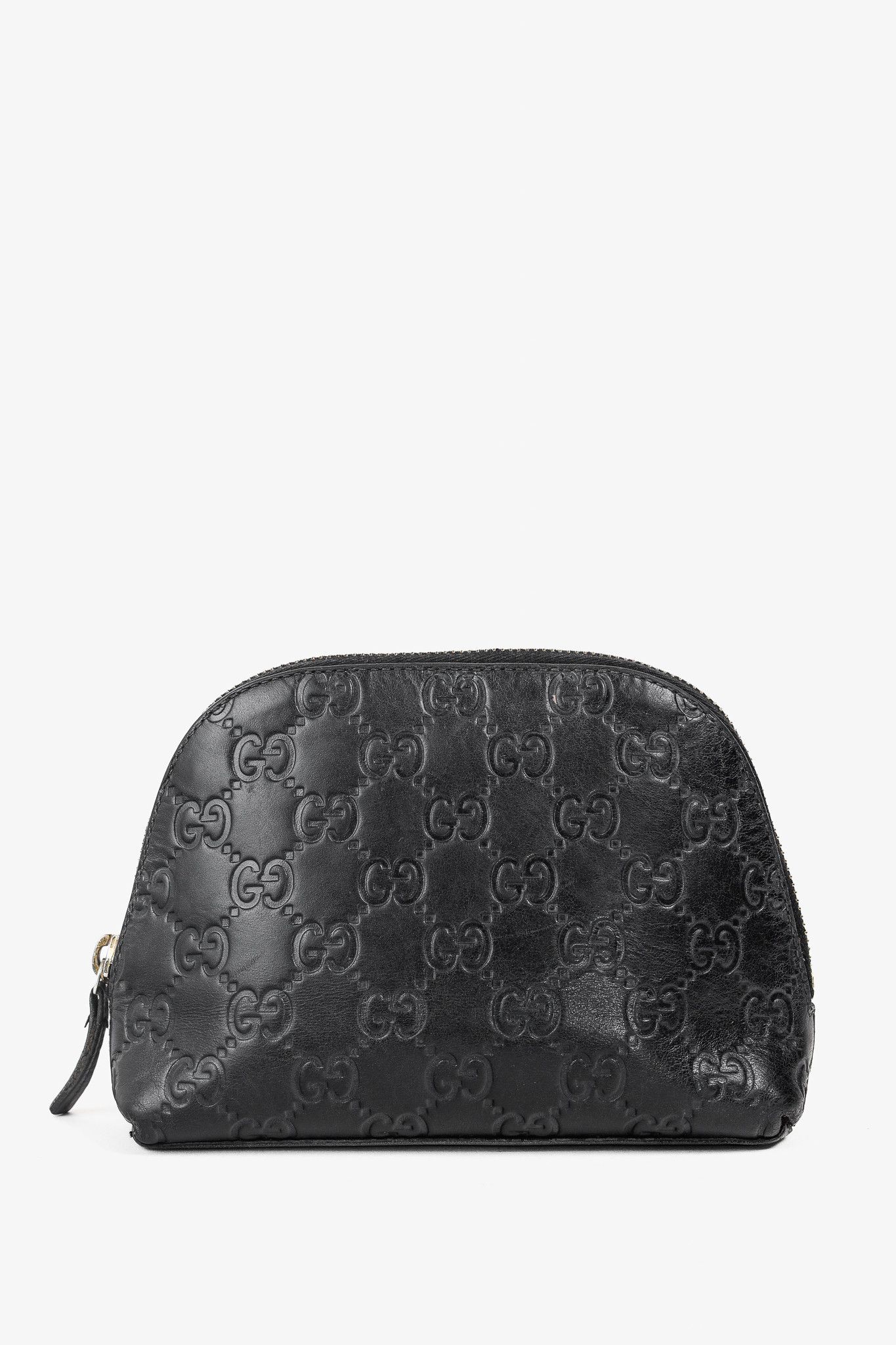 Gucci Gucci Guccisimma GG Black Leather Cosmetic Case Size ONE SIZE - 1 Thumbnail