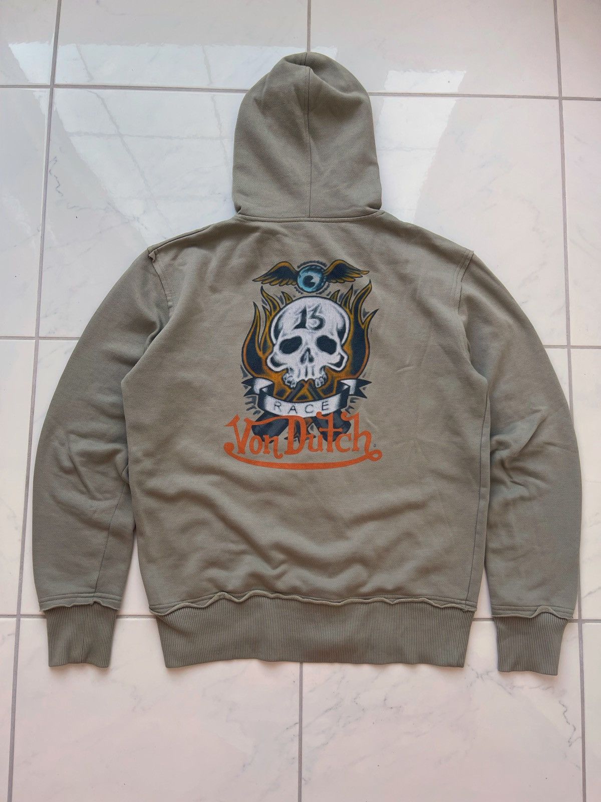 Japanese Brand × Von Dutch Vintage Y2K Von Dutch Race 13 Zip Up Hoodie Size US M / EU 48-50 / 2 - 1 Thumbnail
