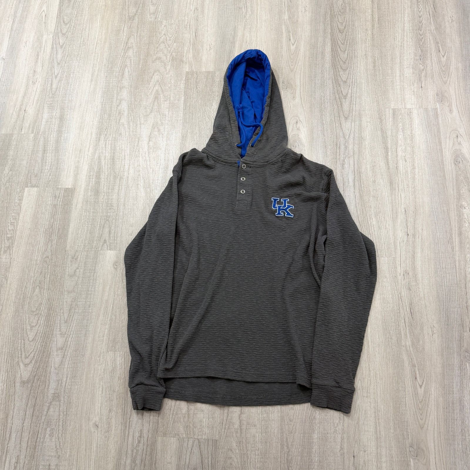 Vintage Vintage Kentucky Wildcats Thermal Hoodie Men's XL Gray Blue Size US XL / EU 56 / 4 - 1 Thumbnail