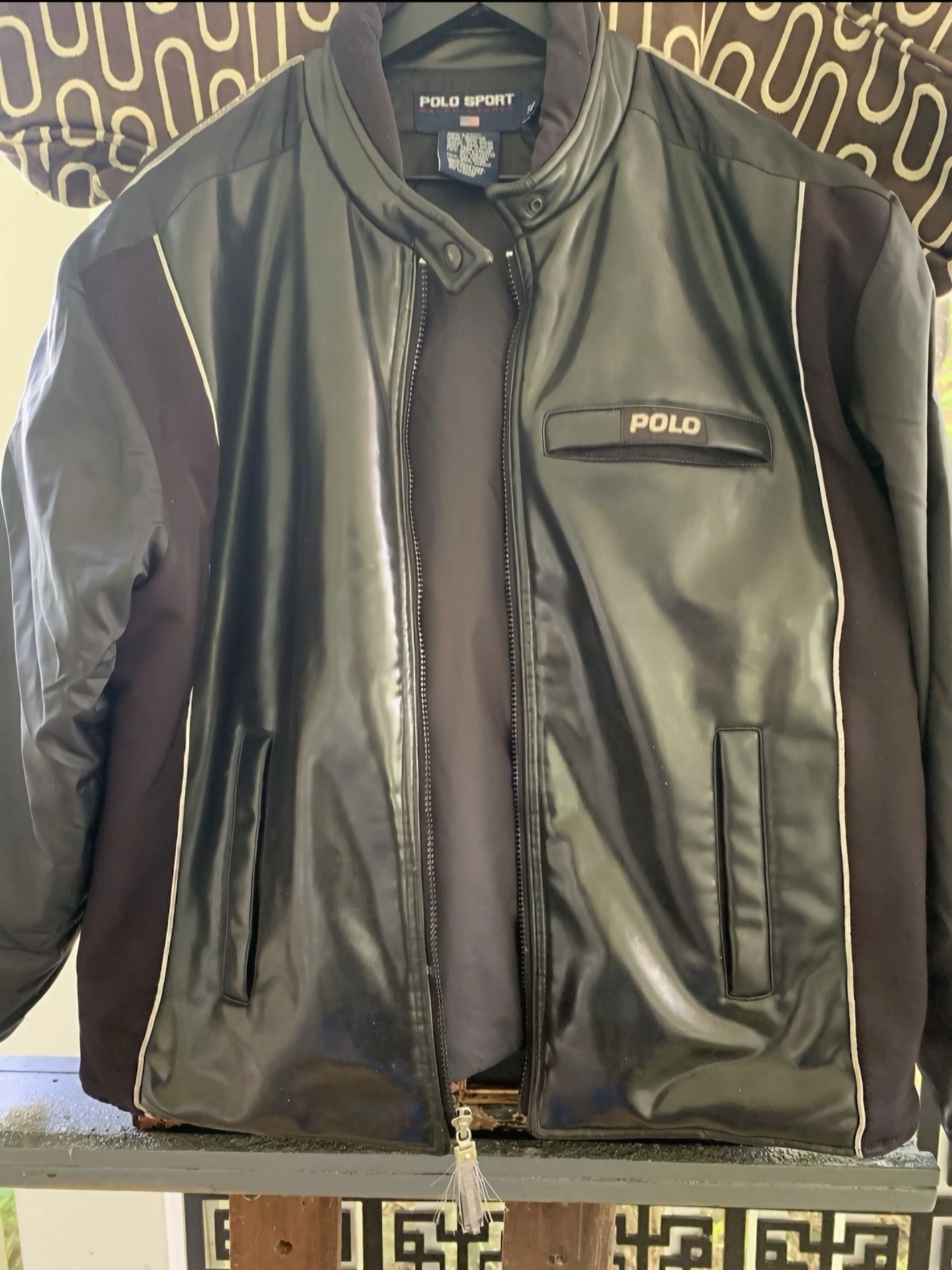 Polo Ralph Lauren Rare Vintage Polo Sport motorcycle jacket ralph lauren Size US XL / EU 56 / 4 - 4 Thumbnail