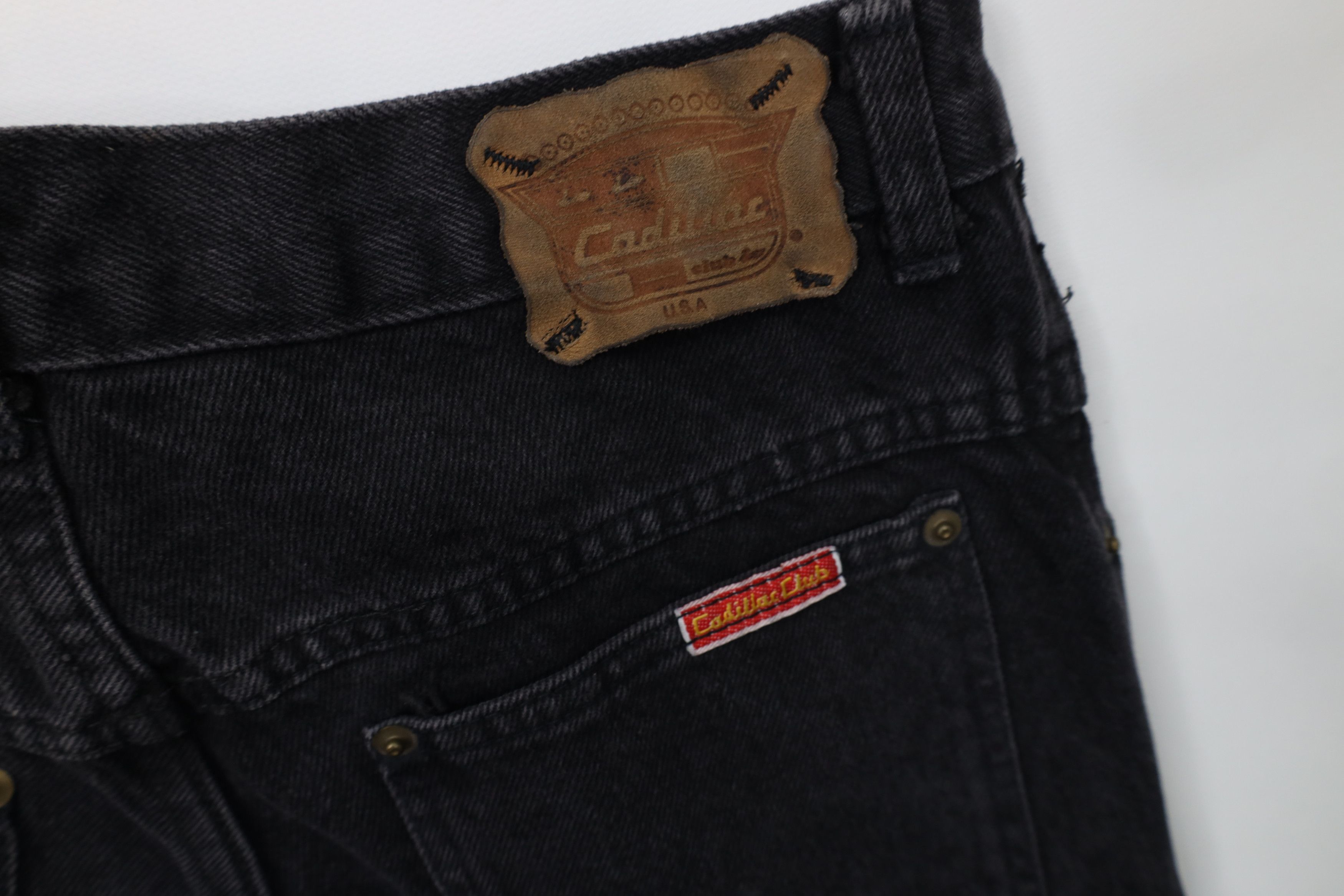 Cadillac Deadstock Vintage 90s Cadillac Car Straight Leg Jeans USA Size US 30 / EU 46 - 14 Thumbnail