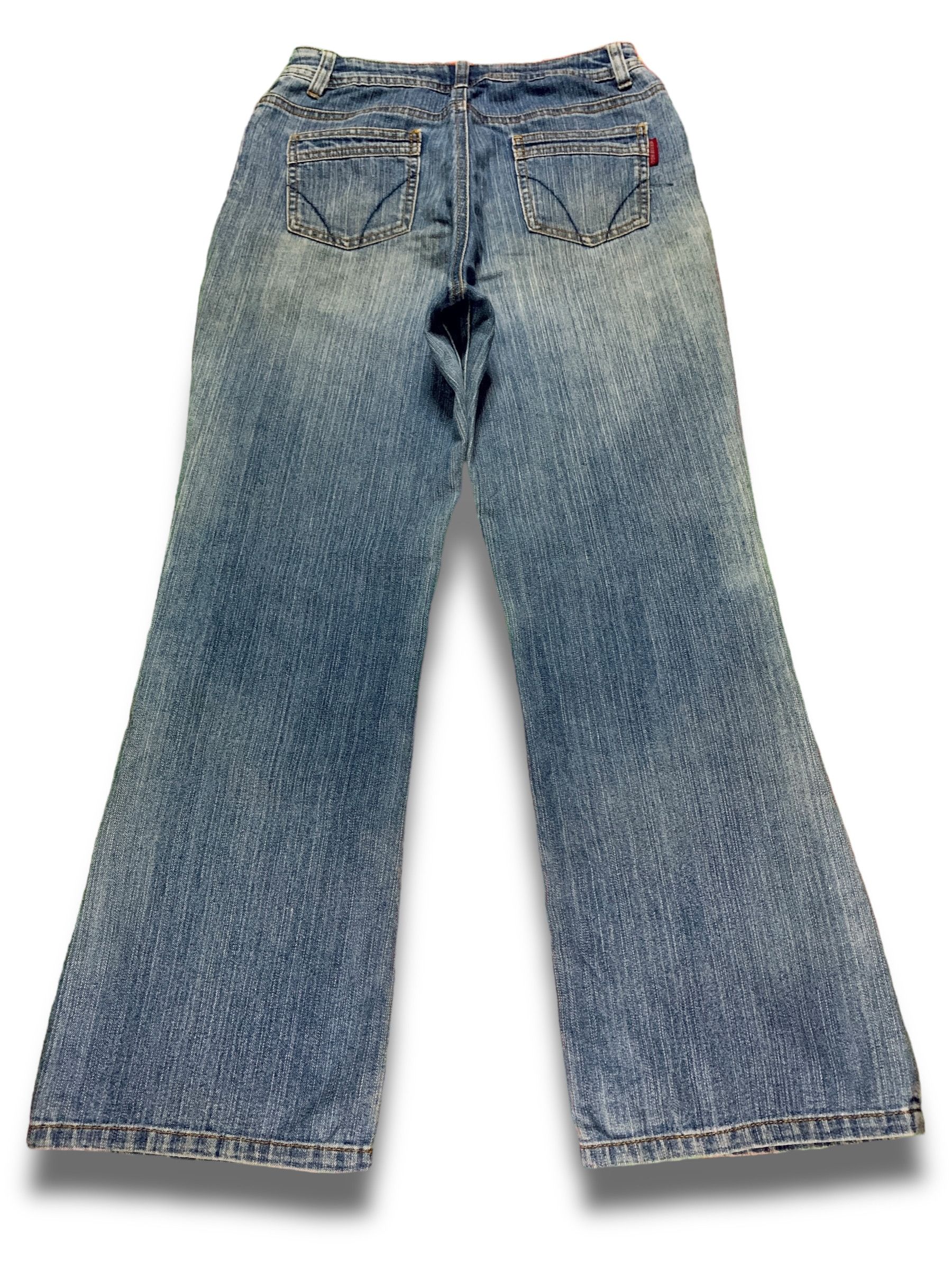 Japanese Brand SALES🔥Vintage Japanese Brand Blue Wash Distress Flare Jeans Size US 26 / EU 42 - 2 Thumbnail