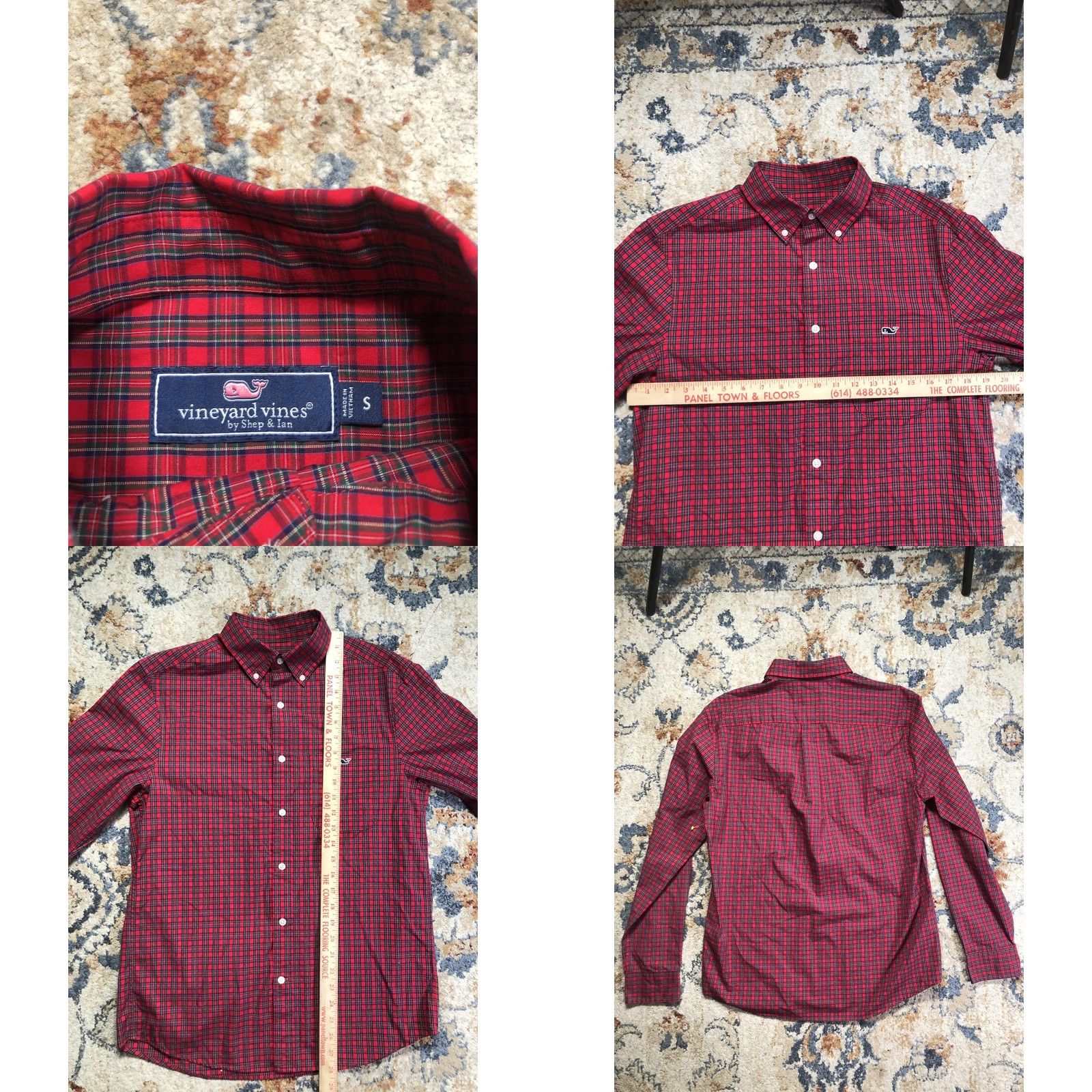Vineyard Vines Vineyard Vines Shirt Mens S Red Plaid Long Sleeve Button-Down Whale Logo Size US S / EU 44-46 / 1 - 8 Thumbnail