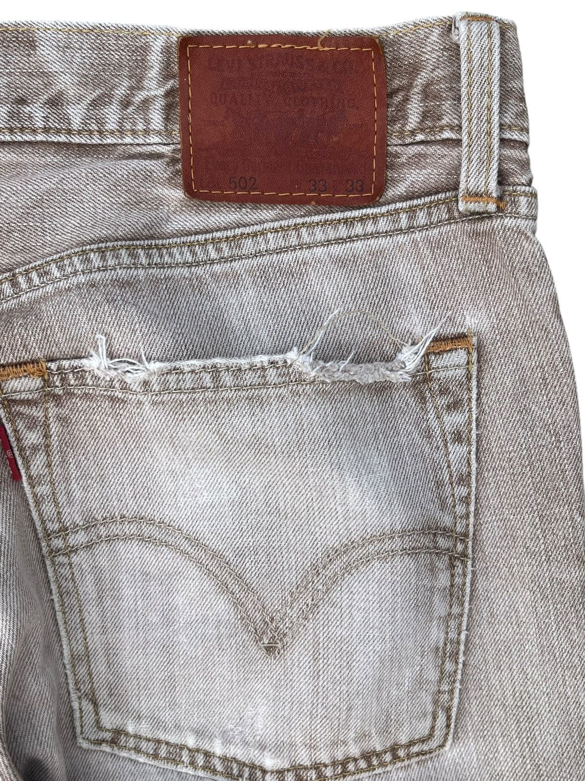 Levi's Vintage Y2K Levi’s 502 Brown Faded Washed Straight Leg Jeans Size US 32 / EU 48 - 8 Thumbnail