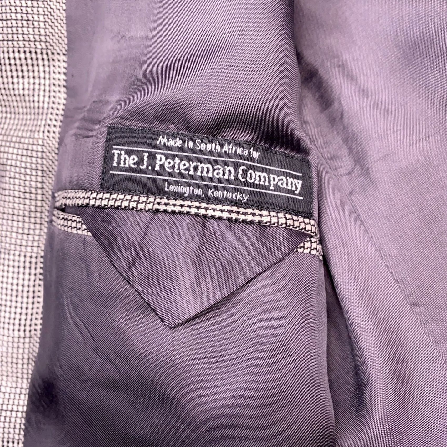 Vintage VINTAGE J. Peterman Blazer 48 Long Gray Silk Blend Men Sport Coat Four-Button Notch Lapel Size 48R - 4 Thumbnail