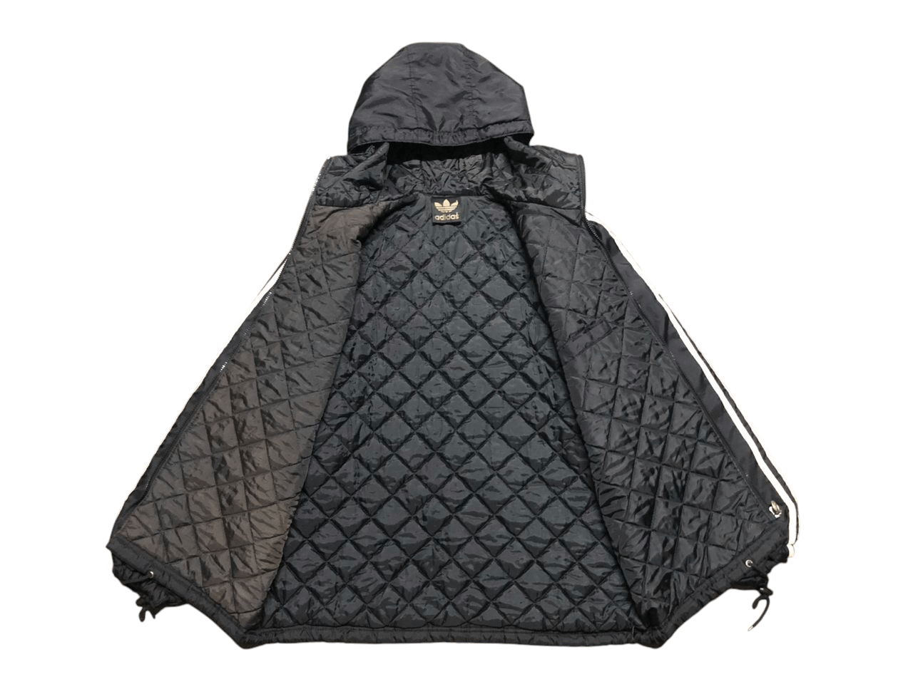 Adidas Vintage Adidas Hoodie Windbreaker Jacket Quilted Lining Size US L / EU 52-54 / 3 - 3 Thumbnail