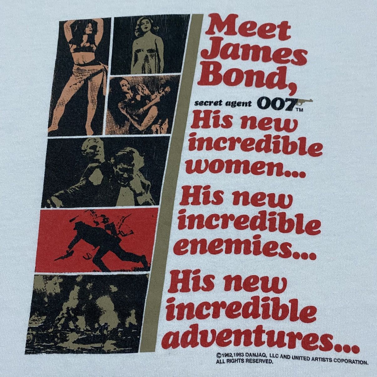 Fruit Of The Loom × Vintage Rare‼️🔥Vintage Meet James Bond ''Secret agent 007'' T-Shirt Size US S / EU 44-46 / 1 - 7 Thumbnail