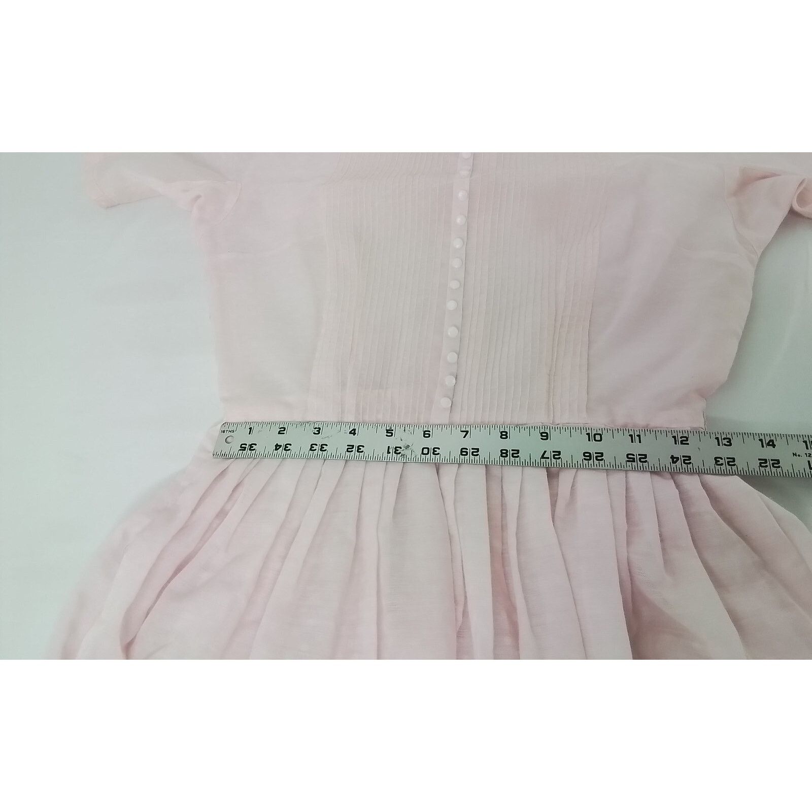 Other Vintage L'Aiglon Dress Women's Pale Pink Short Sleeve Size L / US 10 / IT 46 - 10 Thumbnail
