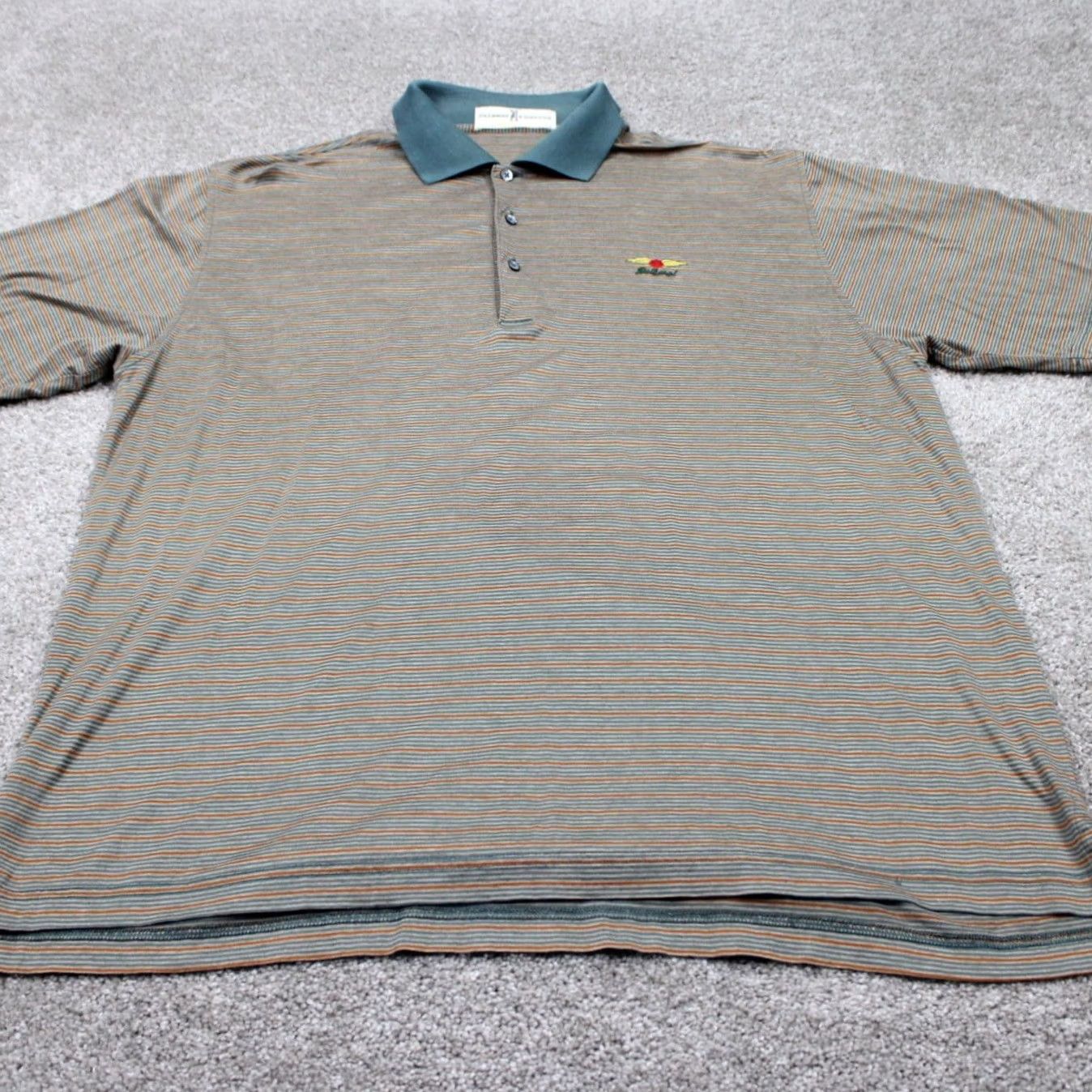 Vintage Fairway & Greene Polo Shirt Mens L Green/Brown Baltusrol Logo S/S Pullover Size US L / EU 52-54 / 3 - 2 Thumbnail