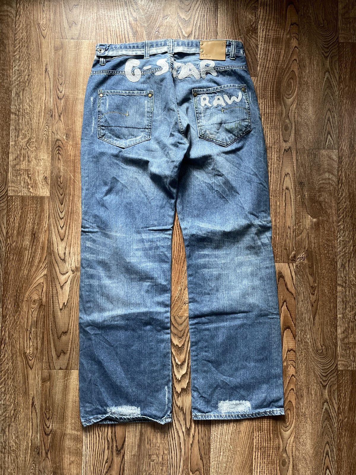 G-Star Baggy G-star big logo embroidery y2k loose fit jeans rare Size US 34 / EU 50 - 1 Thumbnail