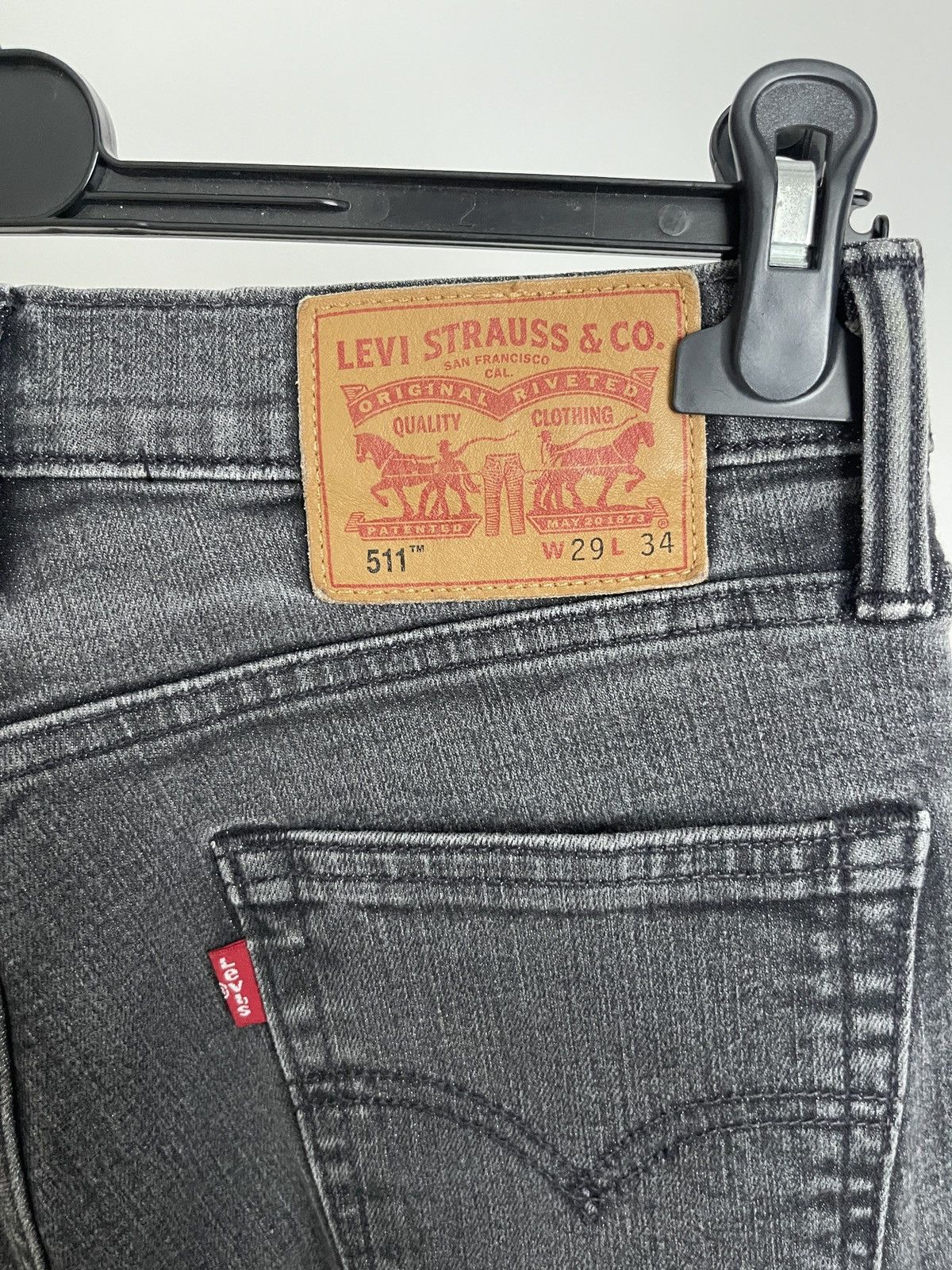 Levi's Levis denim mens jeans gray 29/34 Size US 29 - 5 Thumbnail
