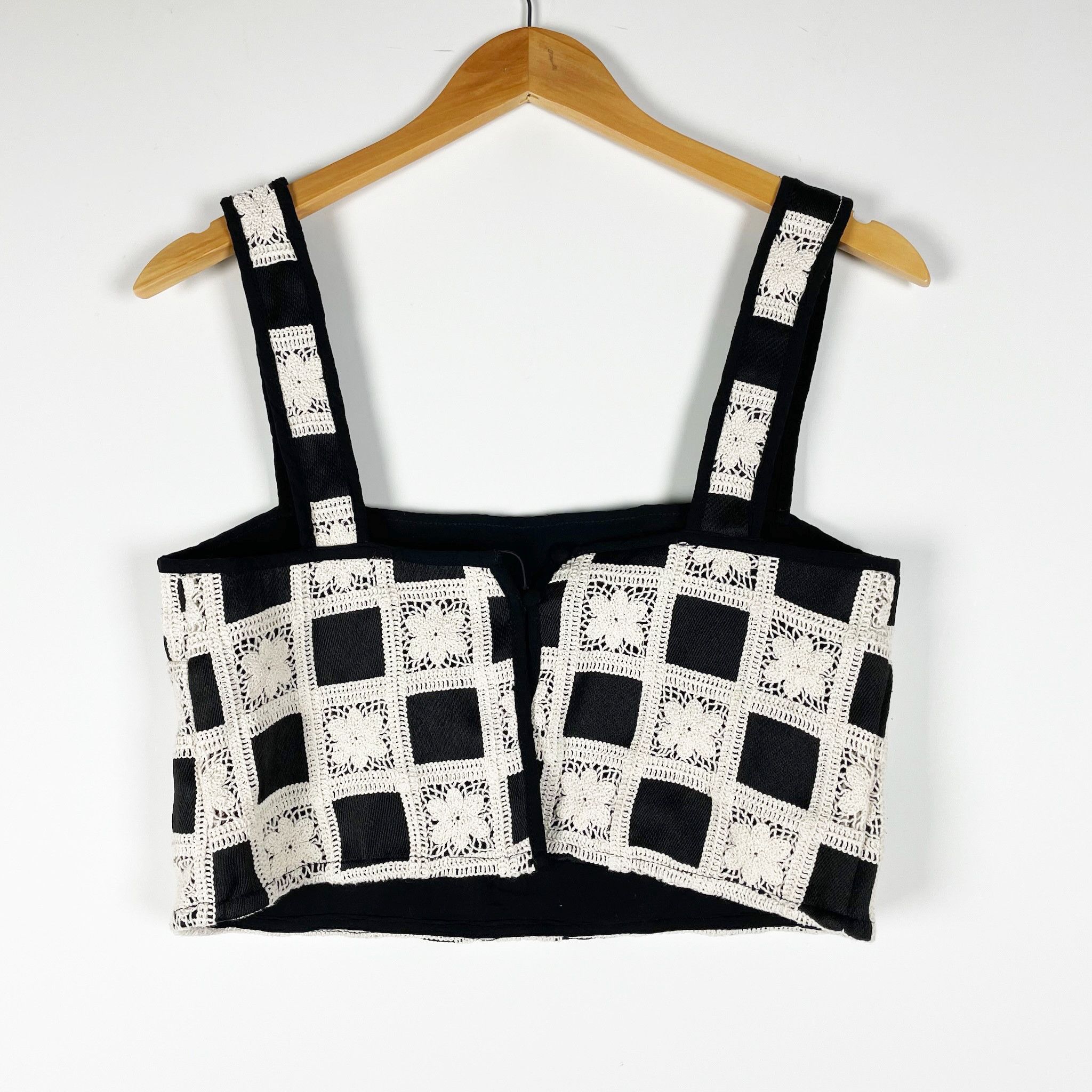 Other Tularosa Anna Black Ivory Cotton Crochet Size S / US 4 / IT 40 - 4 Thumbnail