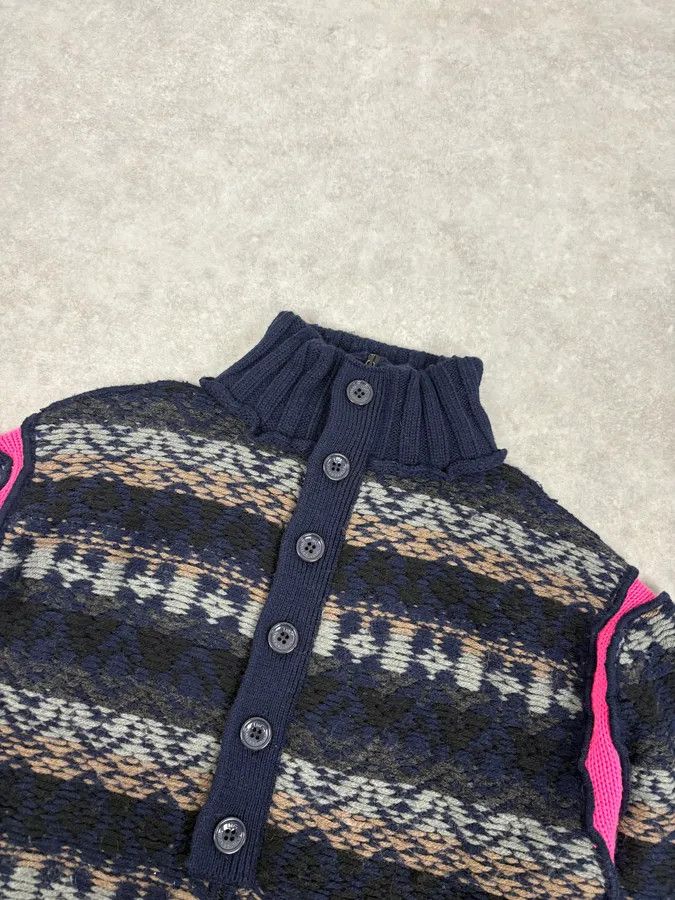 Dolce & Gabbana AW2006 Dolce & Gabbana Blue & Pink Buttoned Wool Sweater Size US M / EU 48-50 / 2 - 4 Thumbnail