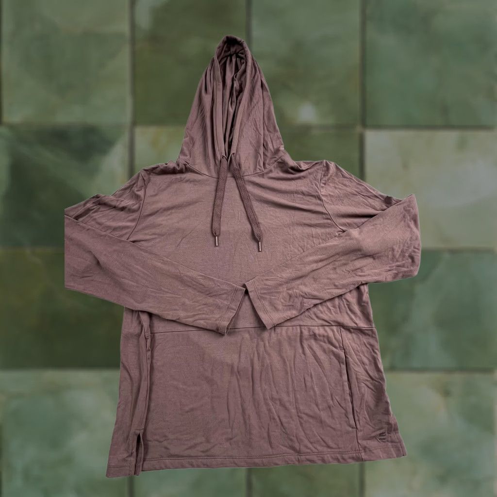 Vintage Free Fly Shirt Womens L Brown Hooded Long Sleeve Performance Fishing Tee Size L / US 10 / IT 46 - 1 Thumbnail